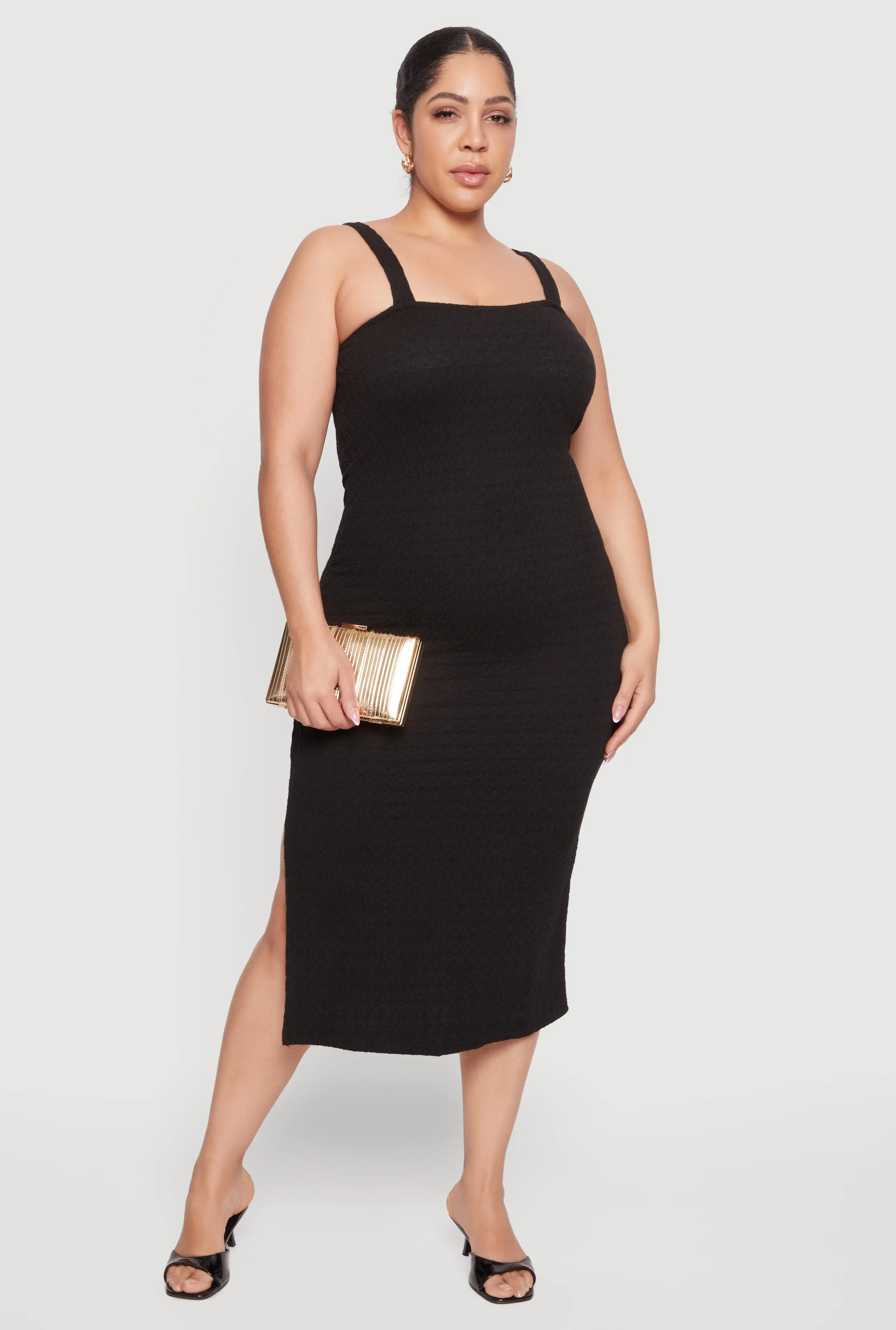 Plus Size Textured Knit Cami Maxi Dress sold by Rainbow product image thumbnail 2