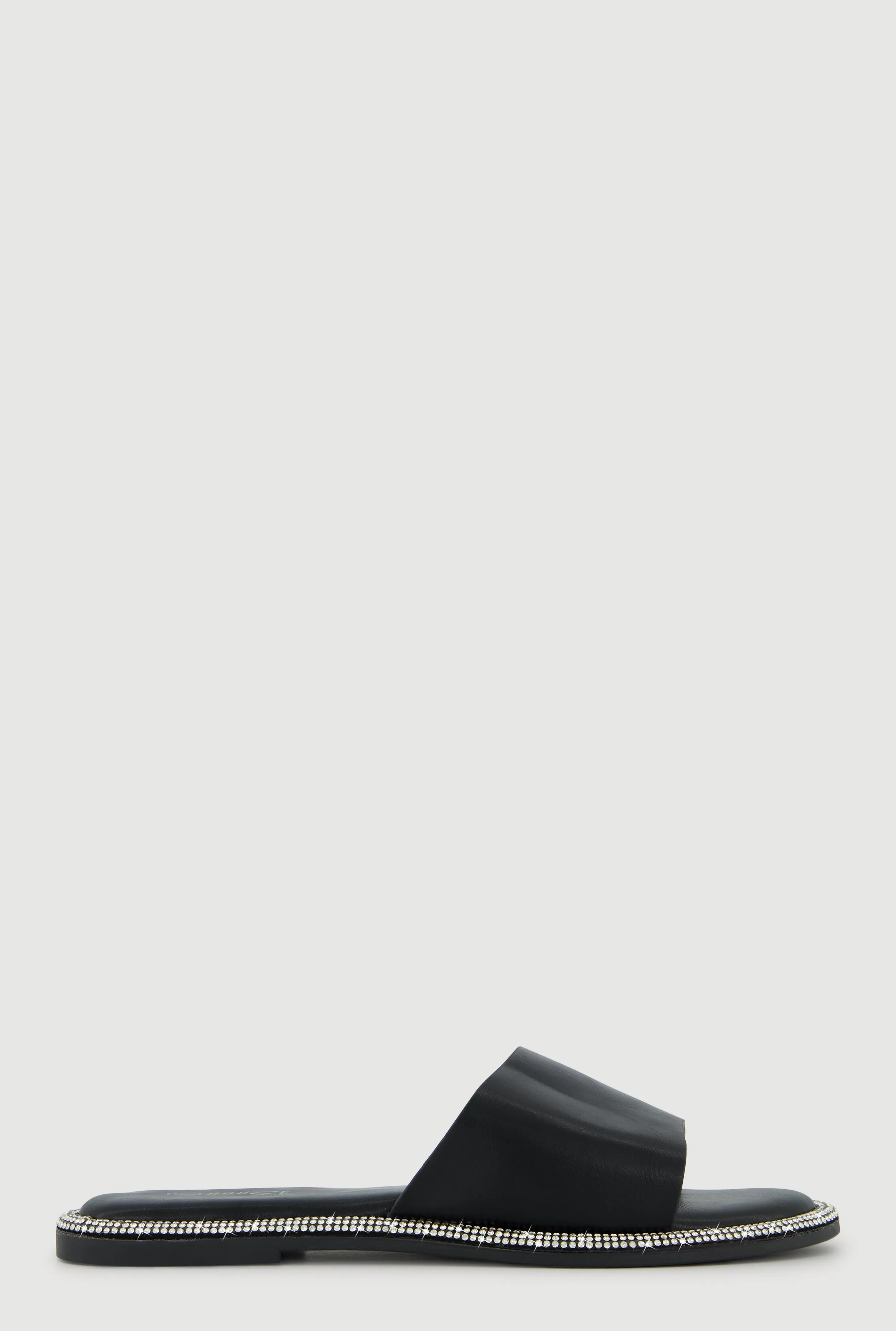 Rhinestone Trim Slide Open Toe Sandals sold by Rainbow product image thumbnail 2