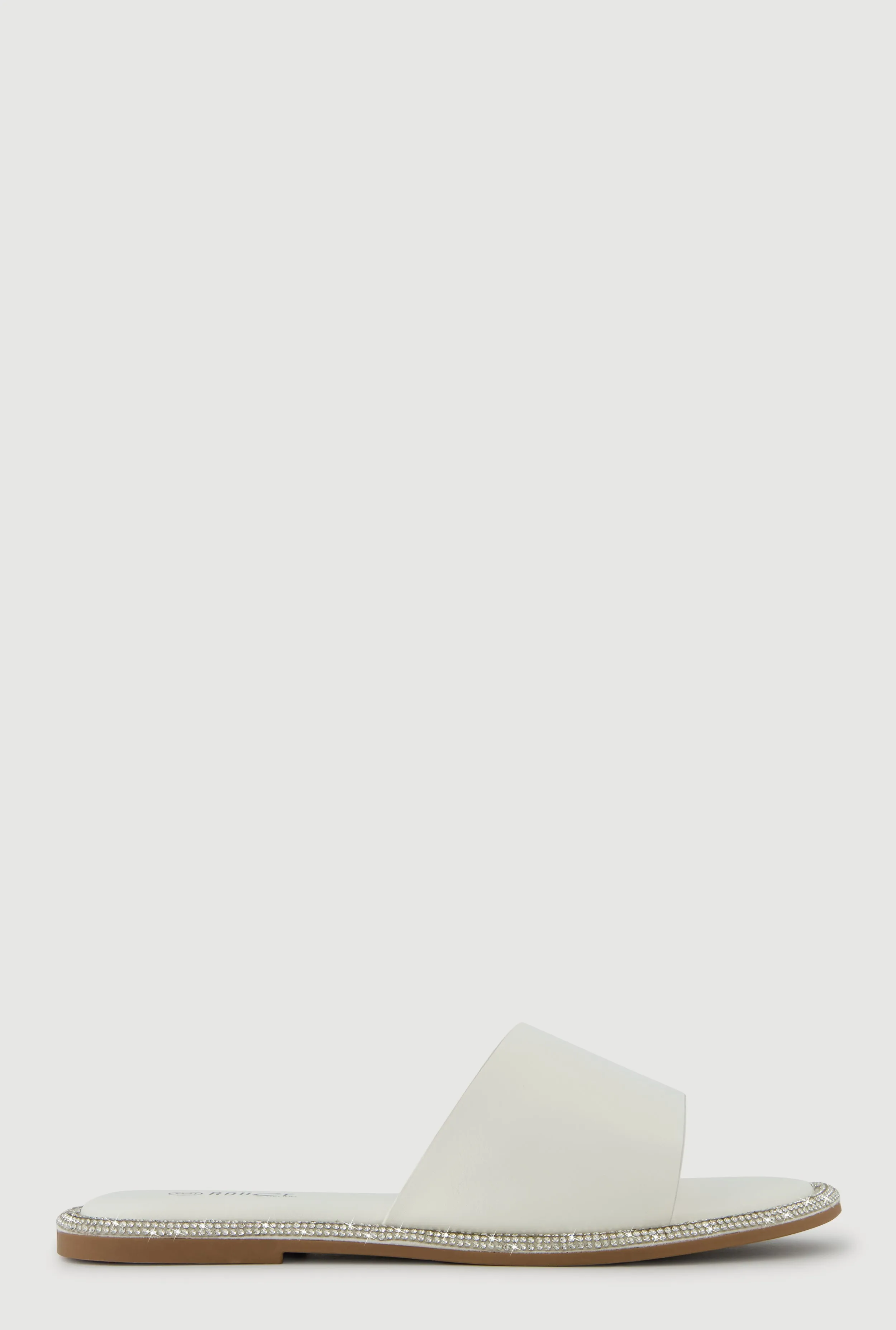 Rhinestone Trim Slide Open Toe Sandals sold by Rainbow product image thumbnail 2