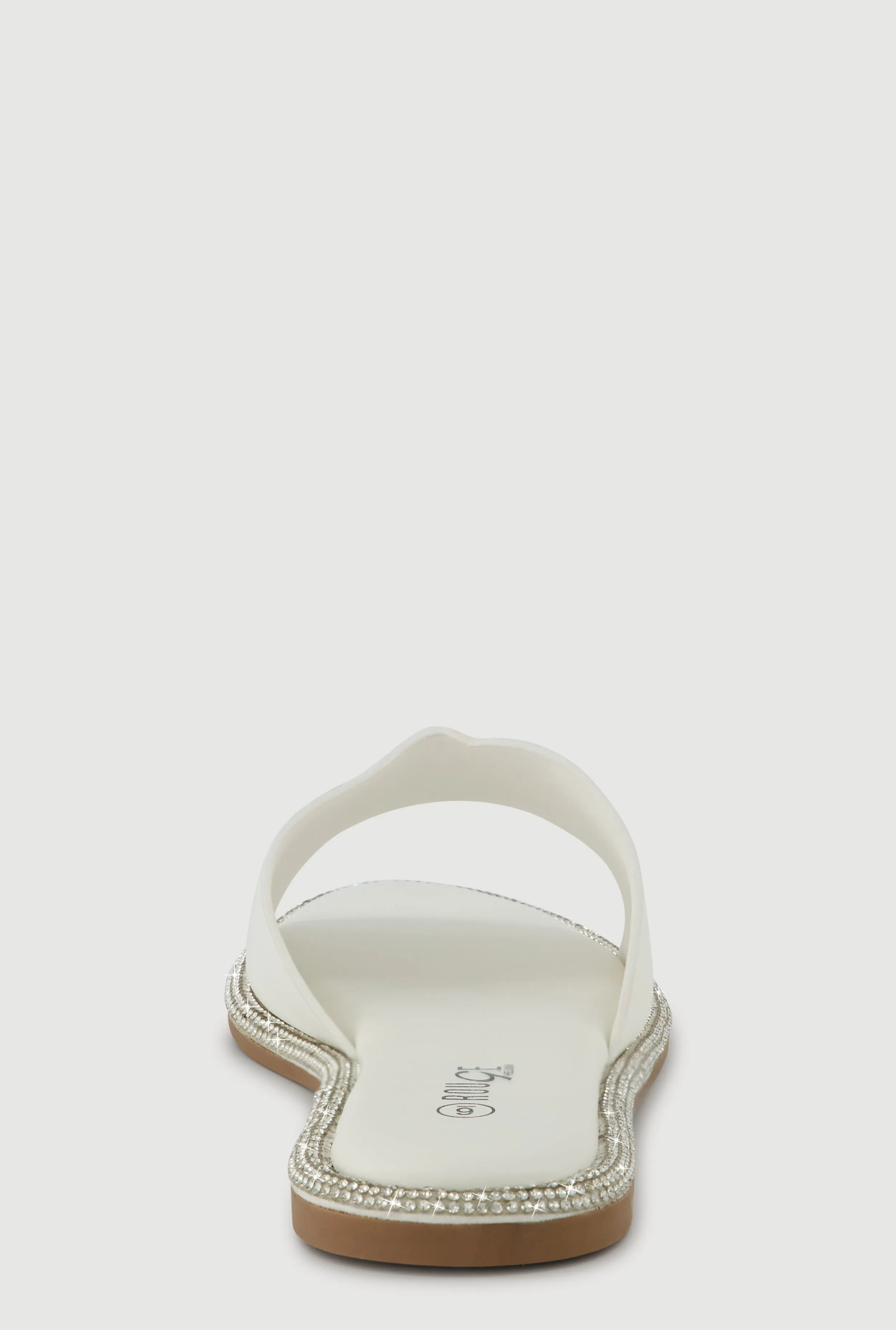 Rhinestone Trim Slide Open Toe Sandals sold by Rainbow product image thumbnail 3