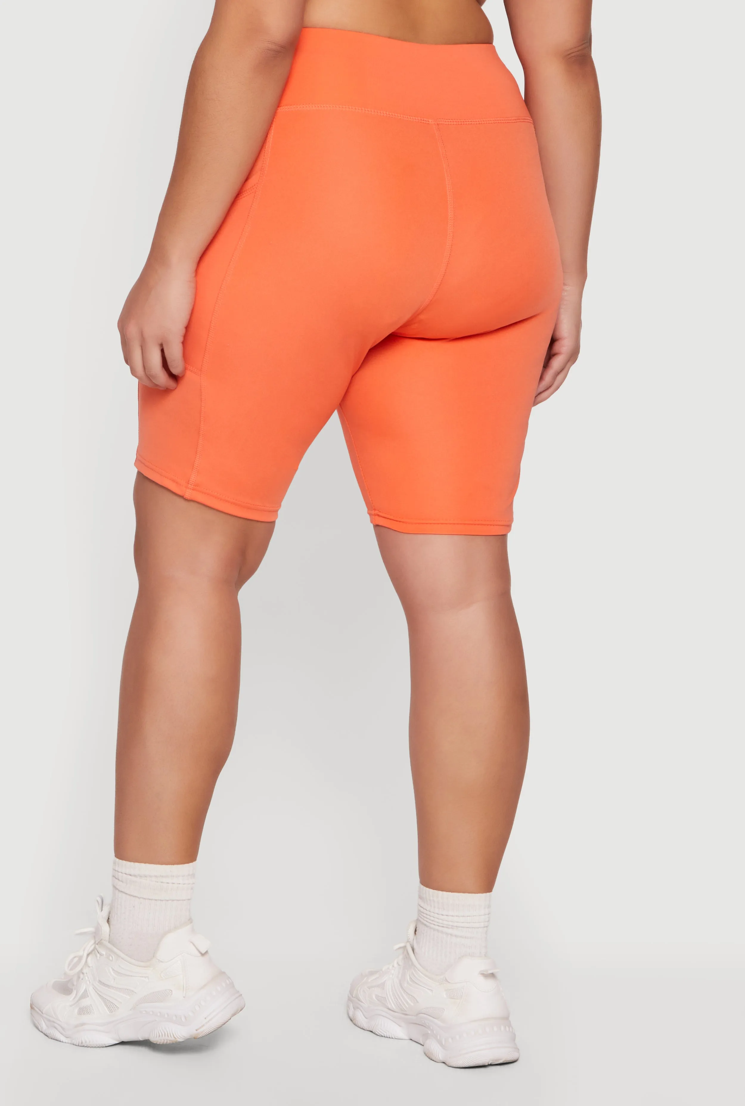 Plus Size High Waisted Biker Shorts with Pockets sold by Rainbow product image thumbnail 5