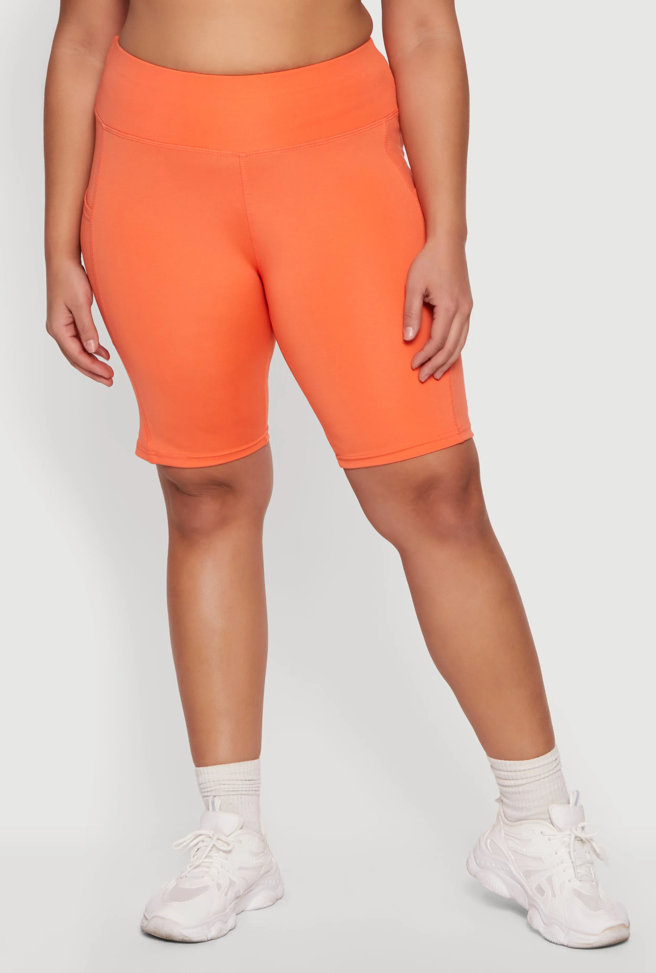 Plus Size High Waisted Biker Shorts with Pockets sold by Rainbow product image thumbnail 3