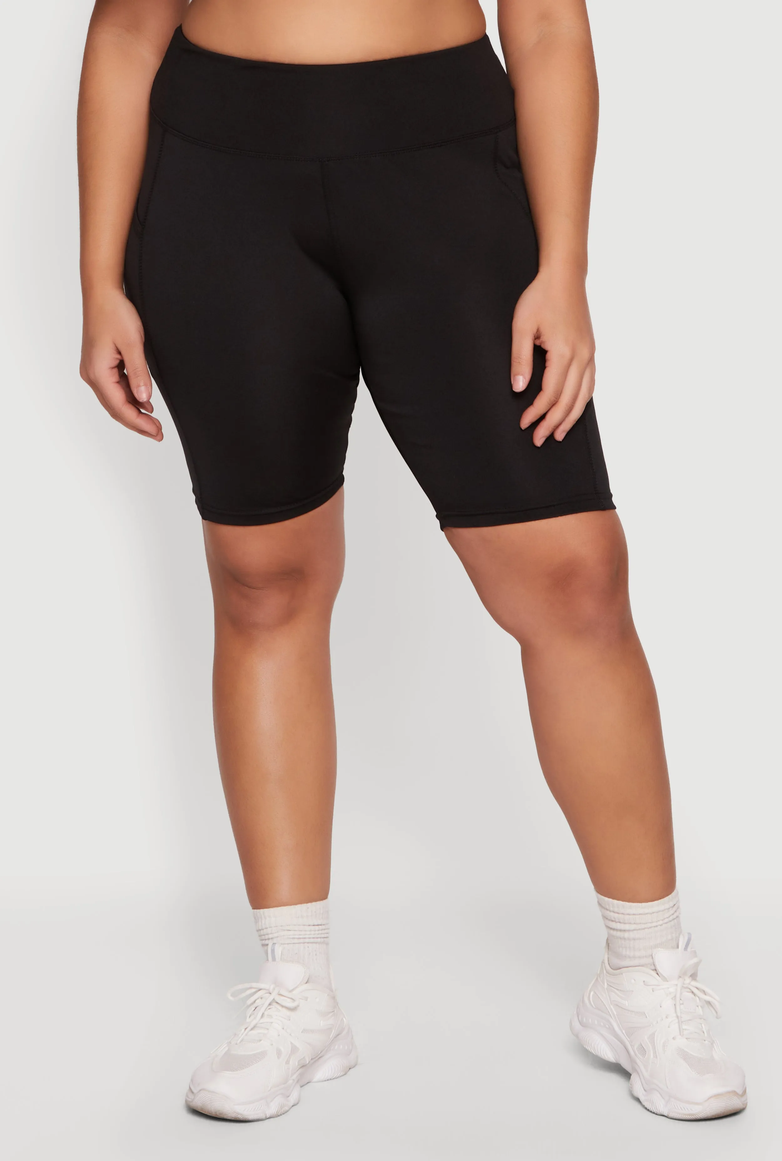 Plus Size High Waisted Biker Shorts with Pockets sold by Rainbow product image thumbnail 3