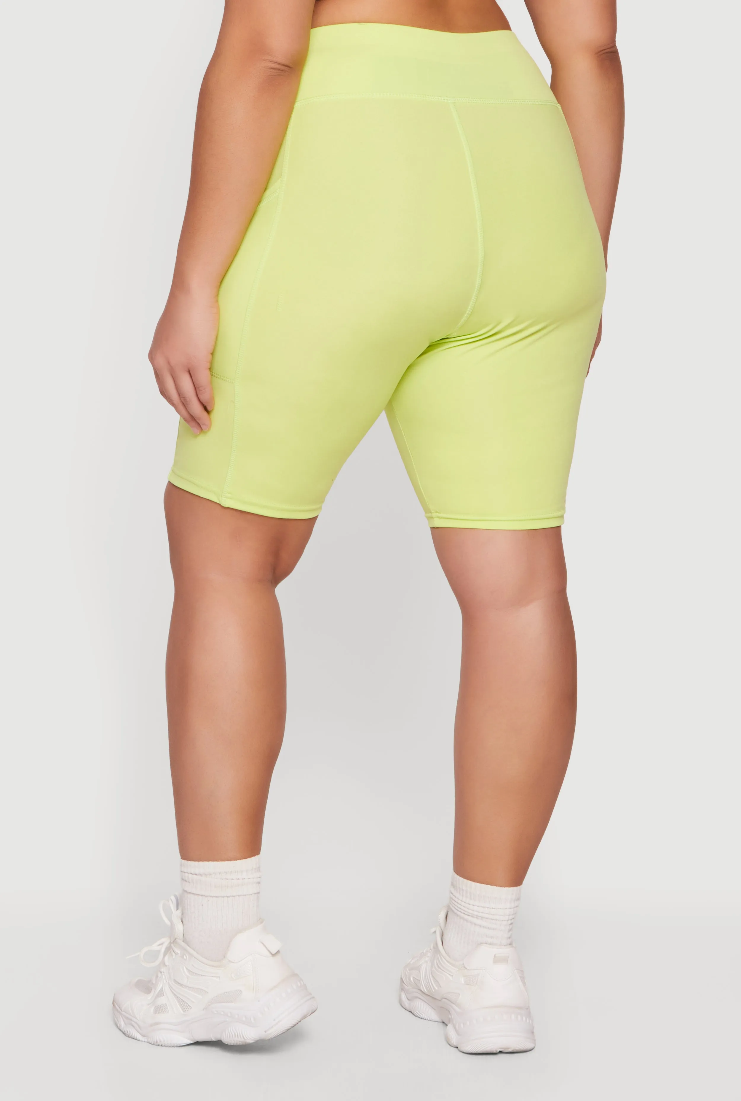 Plus Size High Waisted Bike Shorts with Pockets sold by Rainbow product image thumbnail 5
