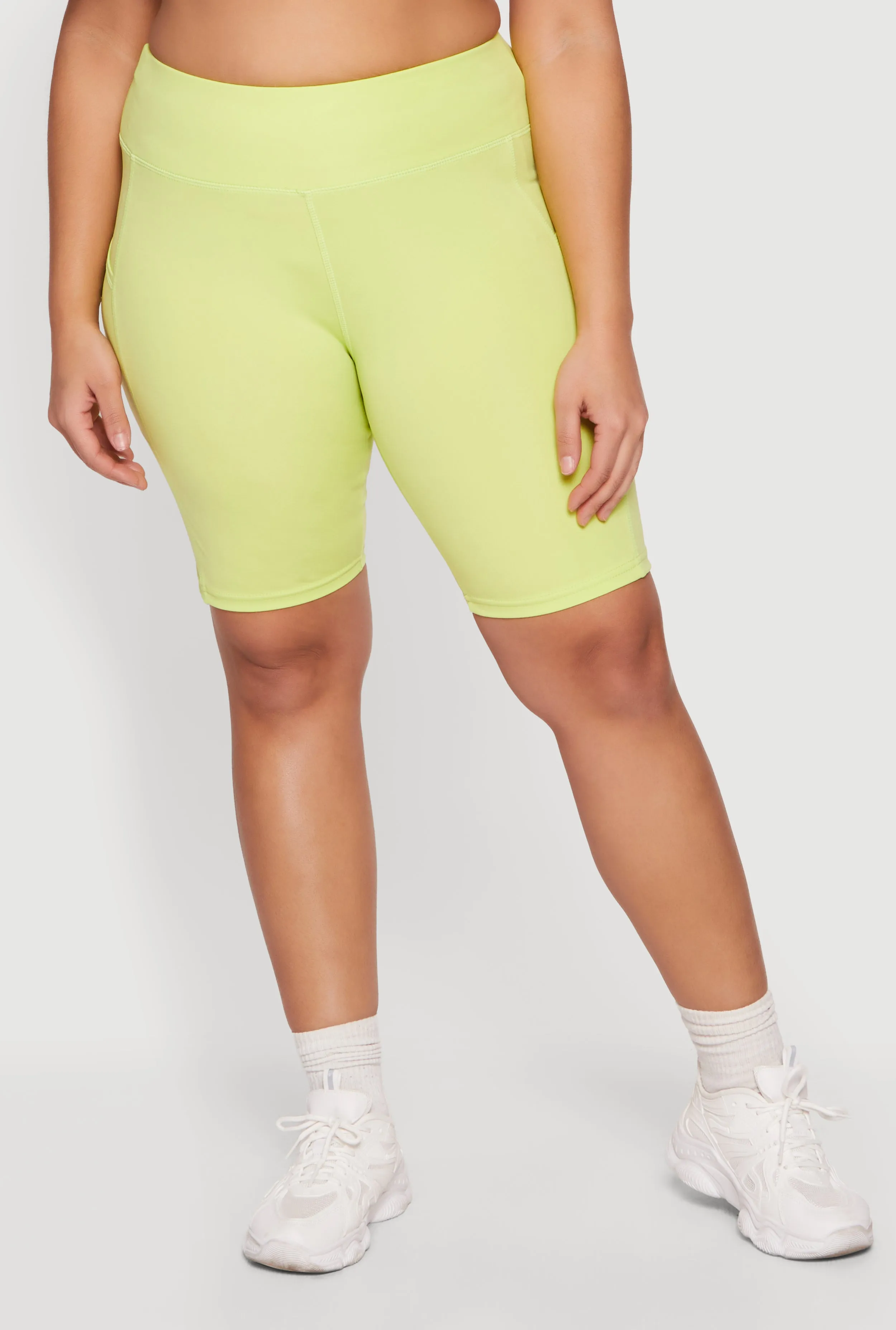 Plus Size High Waisted Bike Shorts with Pockets sold by Rainbow product image thumbnail 3