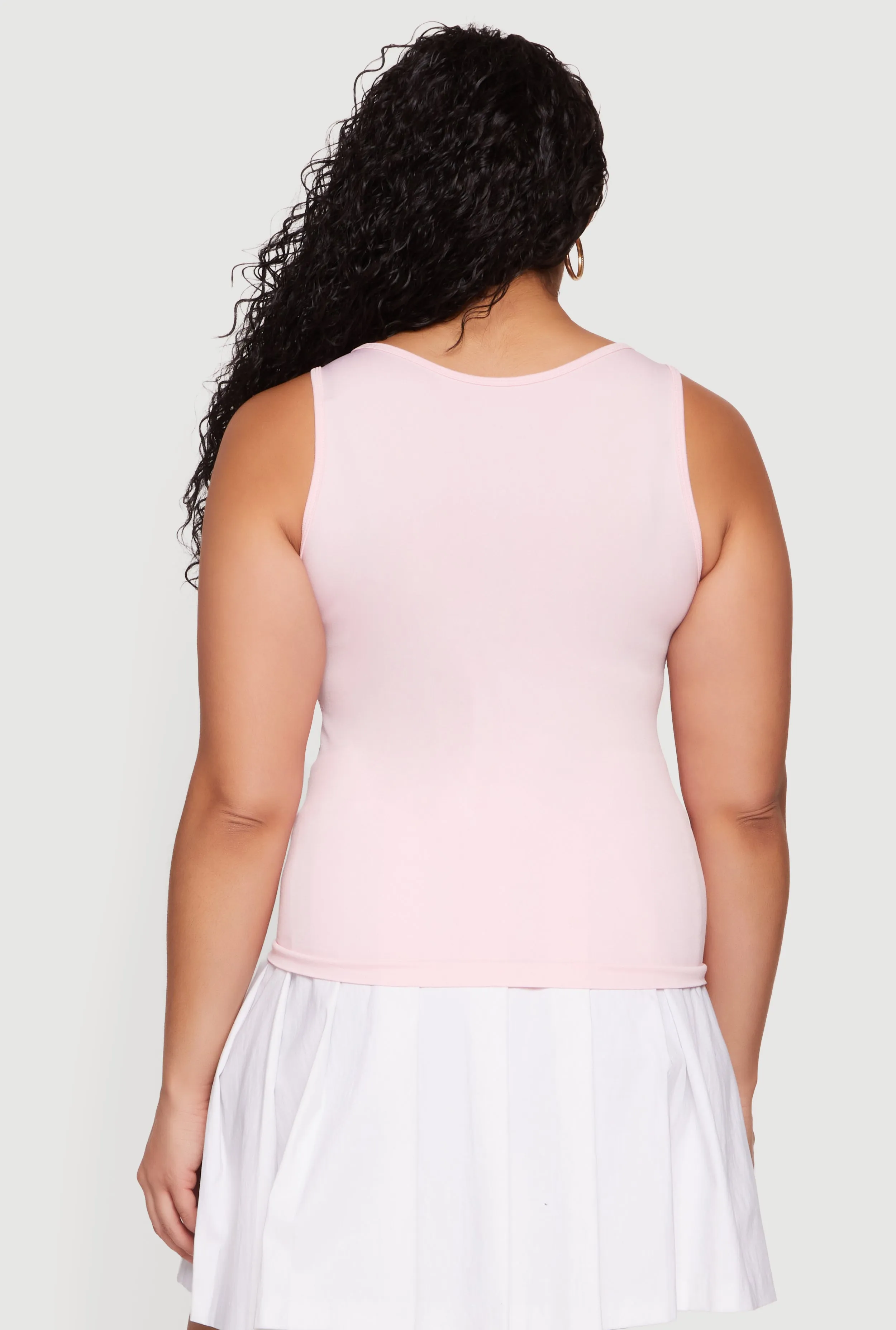 Plus Size Lace Trim V-Neck Tank Top sold by Rainbow product image thumbnail 5