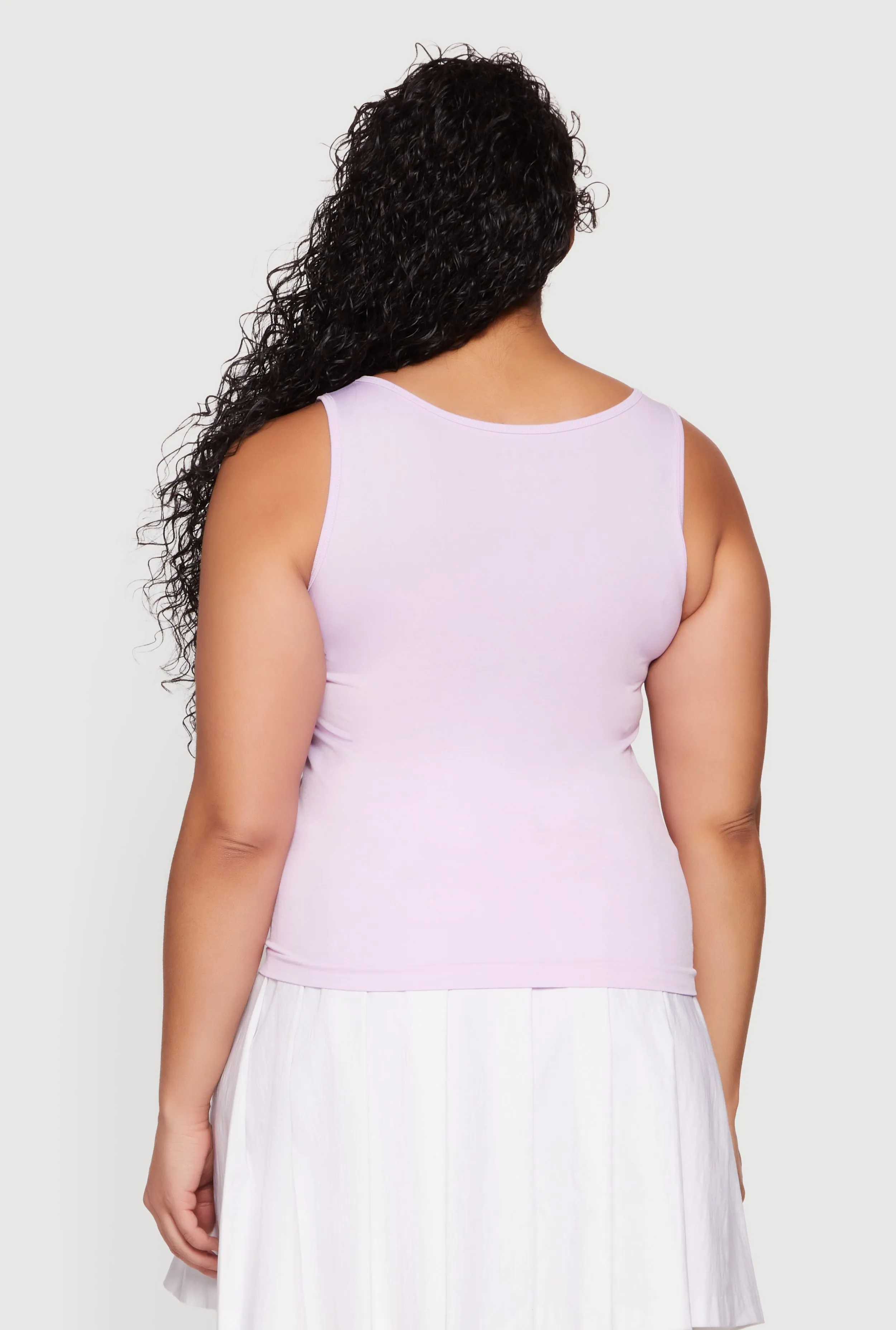 Plus Size Lace Trim V-Neck Tank Top sold by Rainbow product image thumbnail 5
