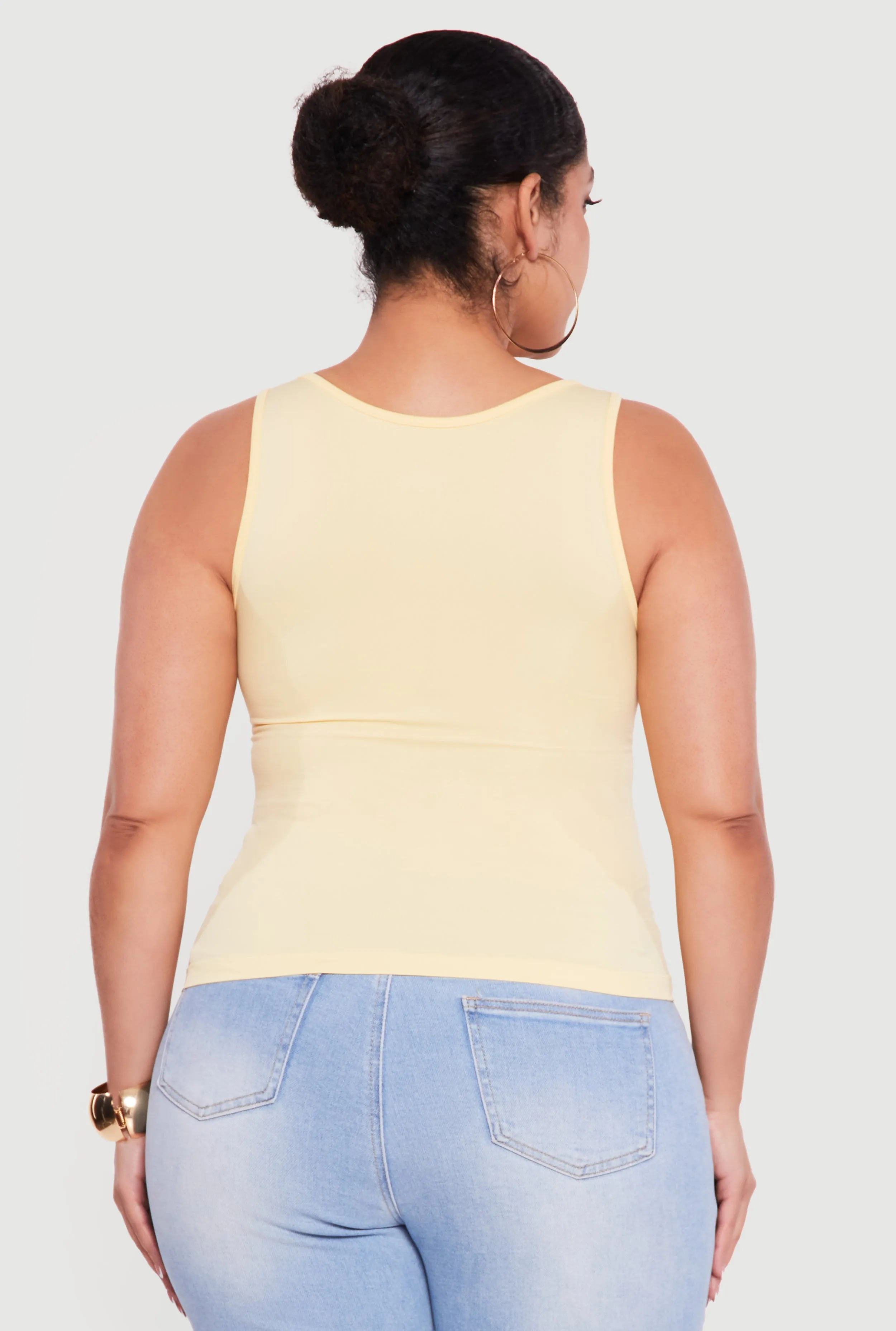 Plus Size Lace Trim V-Neck Tank Top sold by Rainbow product image thumbnail 5