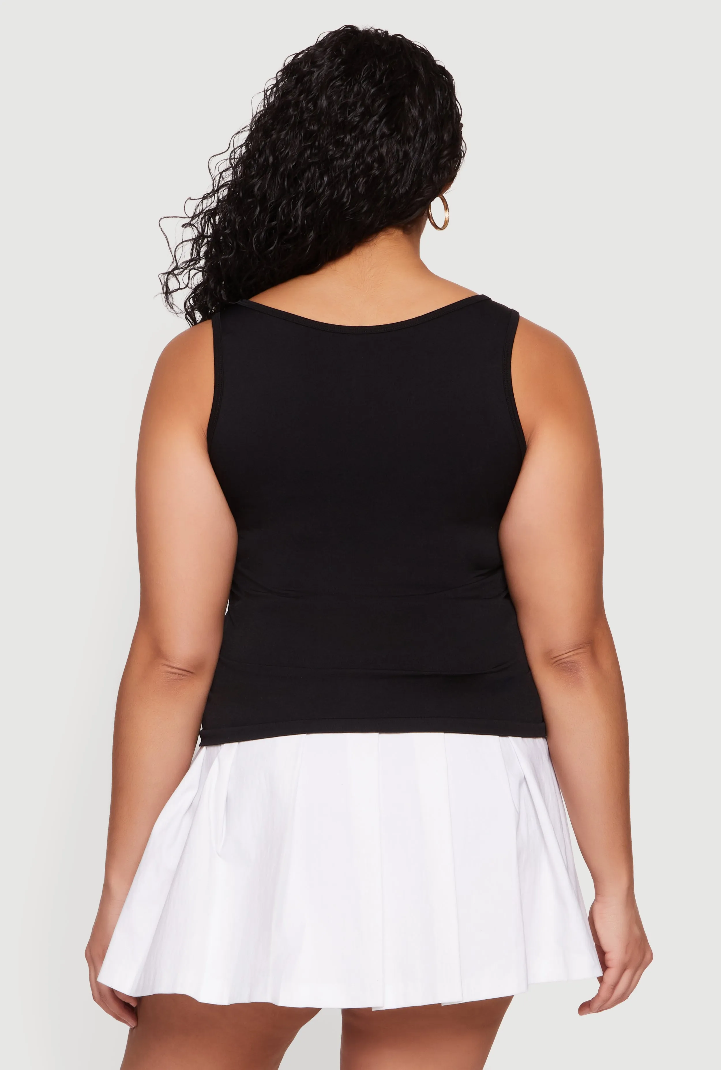 Plus Size Lace Trim V-Neck Tank Top sold by Rainbow product image thumbnail 5