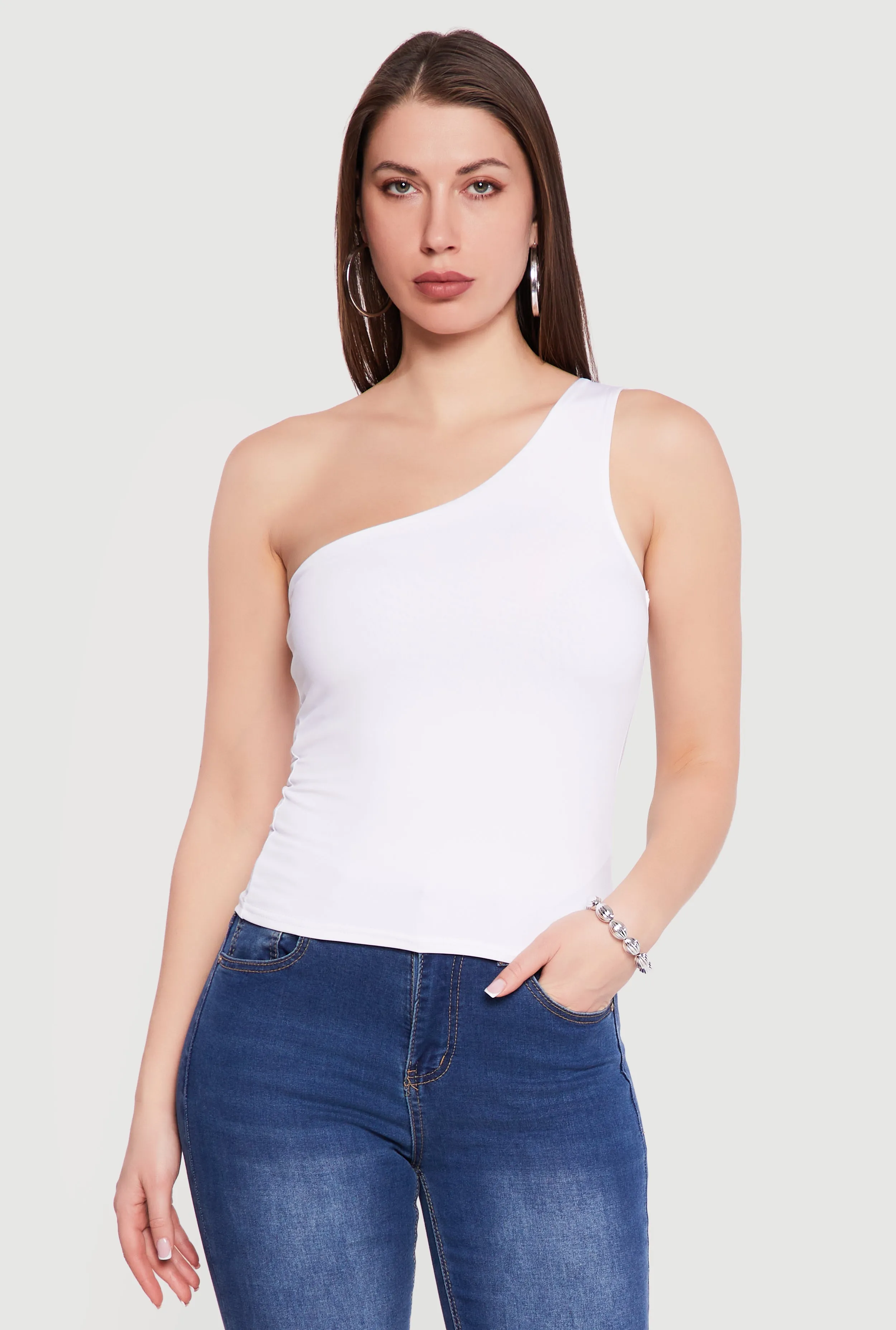 Double Layered One Shoulder Blouse sold by Rainbow product image thumbnail 2