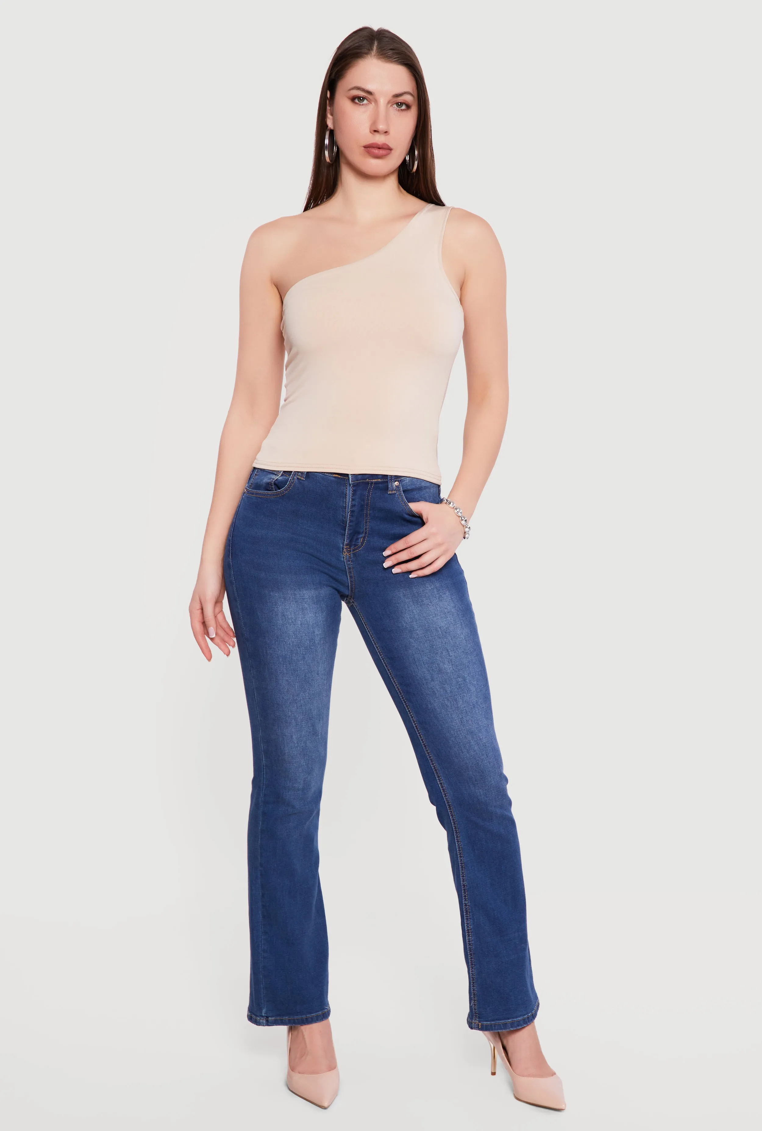 Double Layered One Shoulder Blouse sold by Rainbow