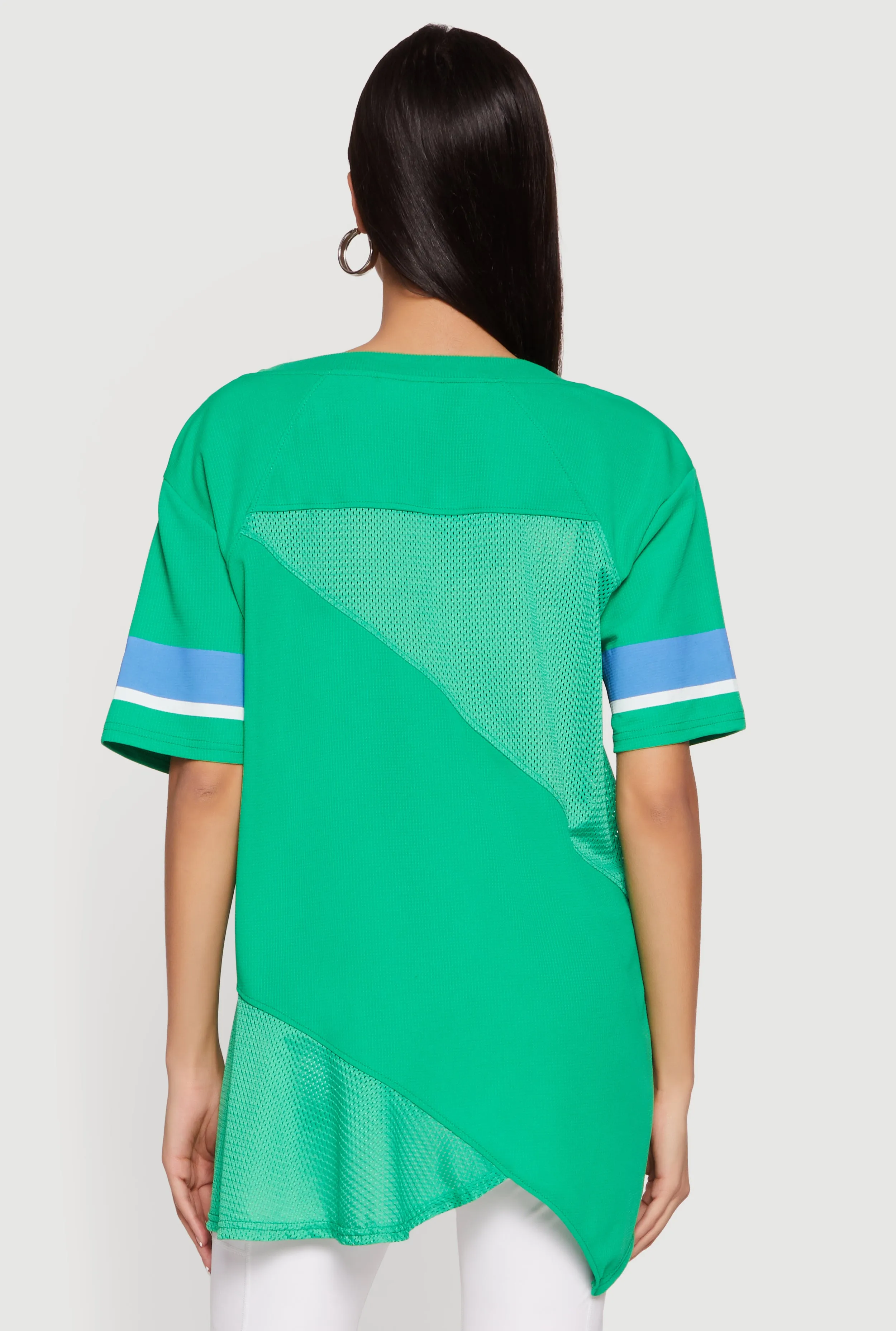 Oversized Patchwork Graphic Mesh Jersey sold by Rainbow product image thumbnail 5