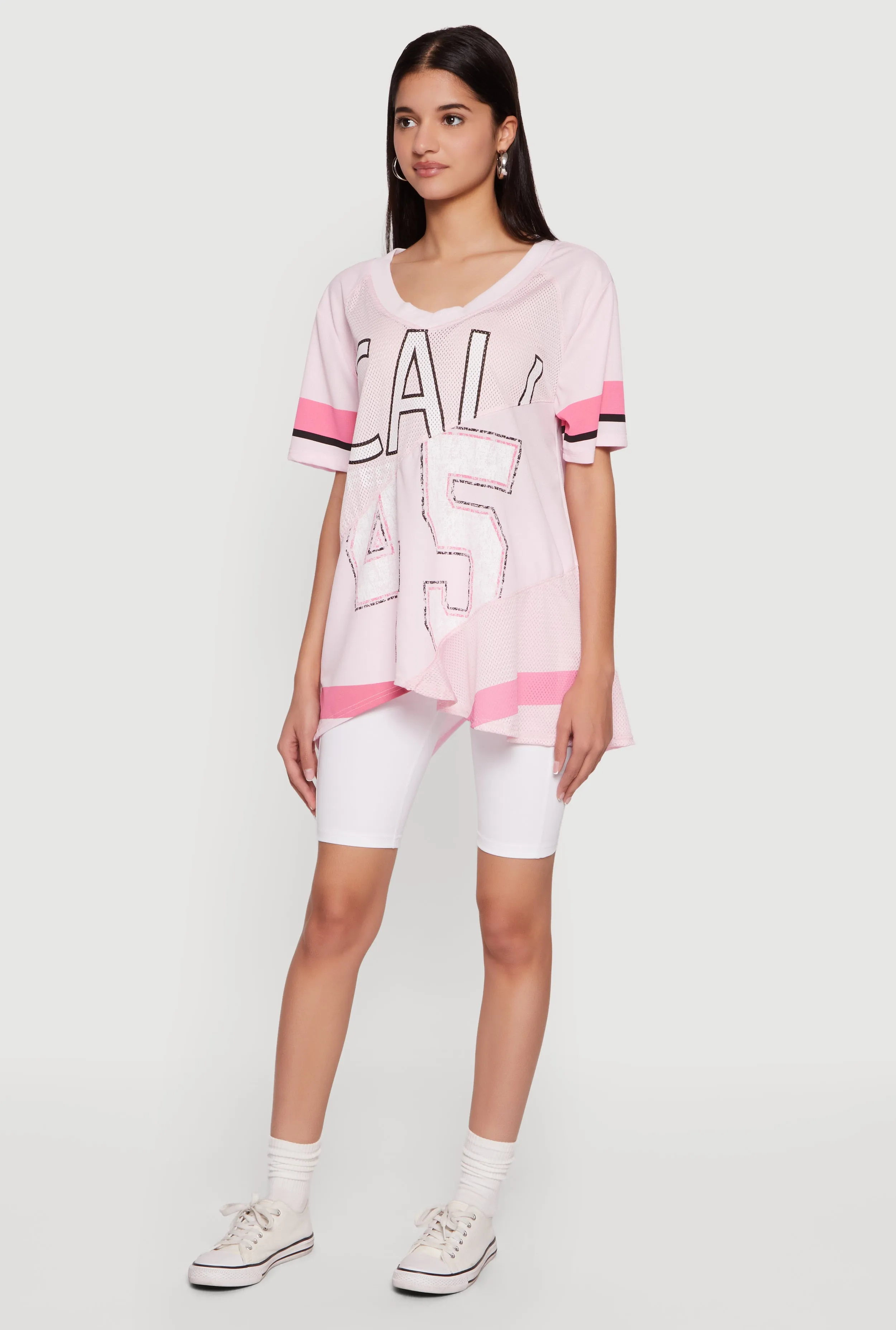Oversized Patchwork Graphic Mesh Jersey sold by Rainbow product image thumbnail 3