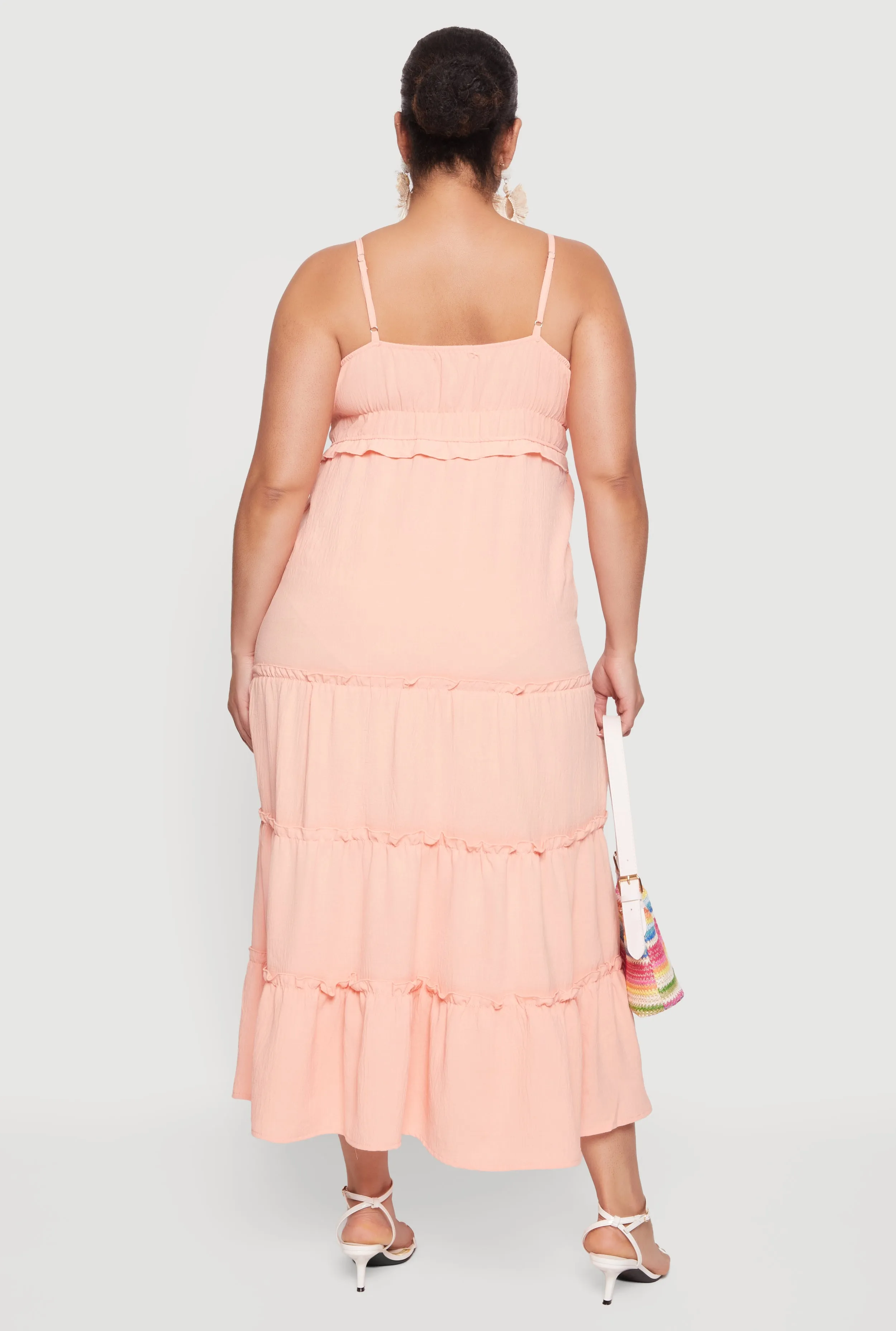 Plus Size Ruffle Trim Tiered Maxi Dress sold by Rainbow product image thumbnail 3