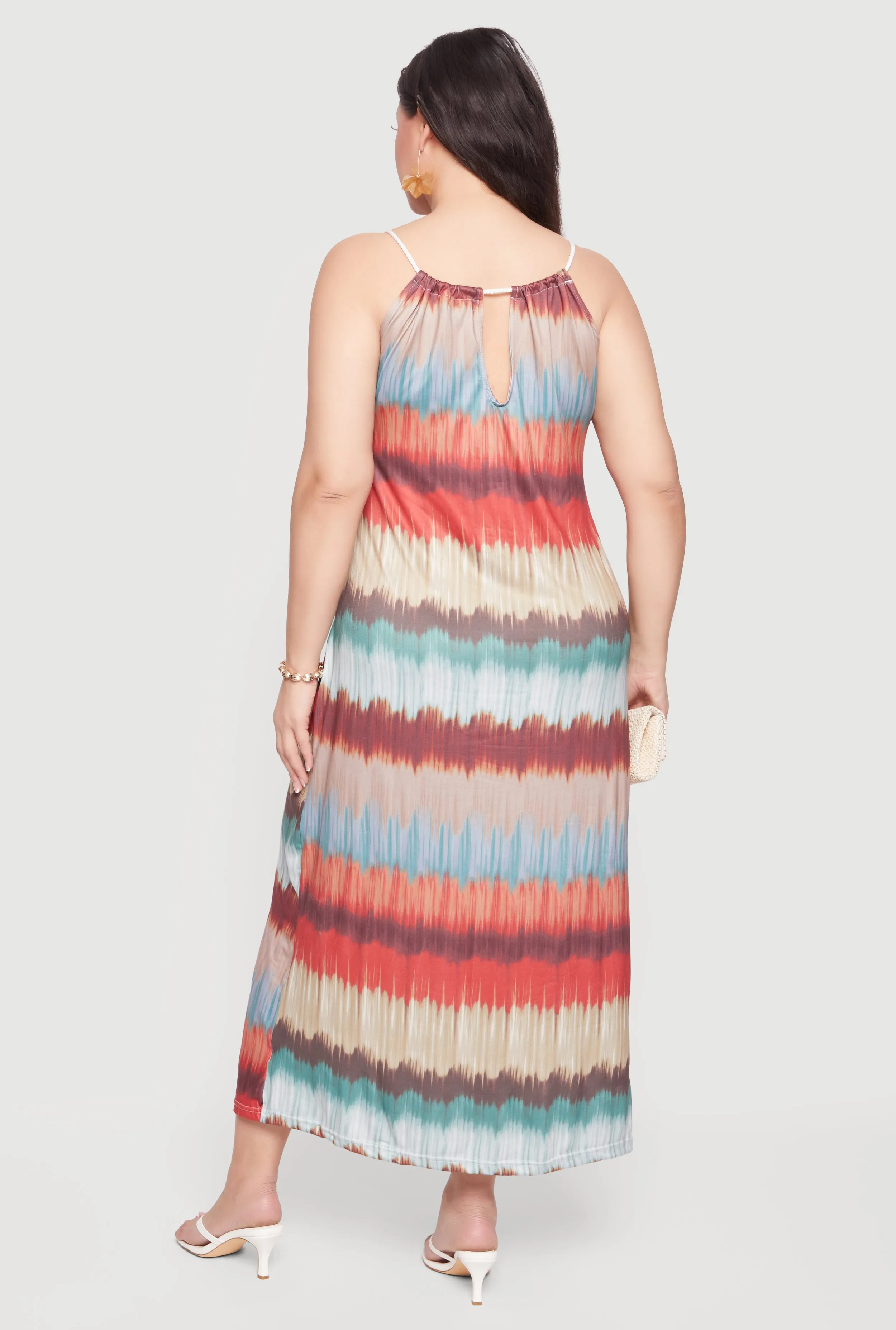Plus Size Patterned Sleeveless Maxi Dress sold by Rainbow product image thumbnail 3
