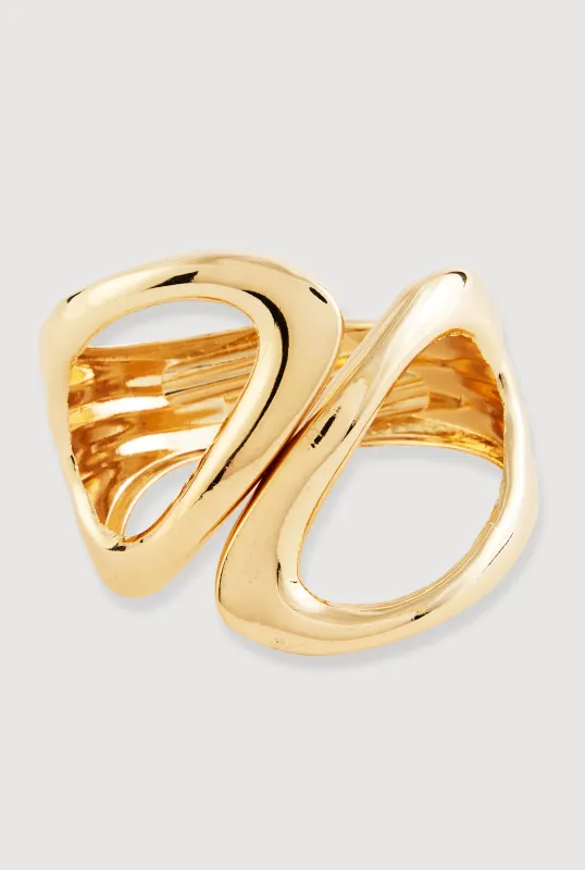 Chunky Metallic Hinge Bangle sold by Rainbow