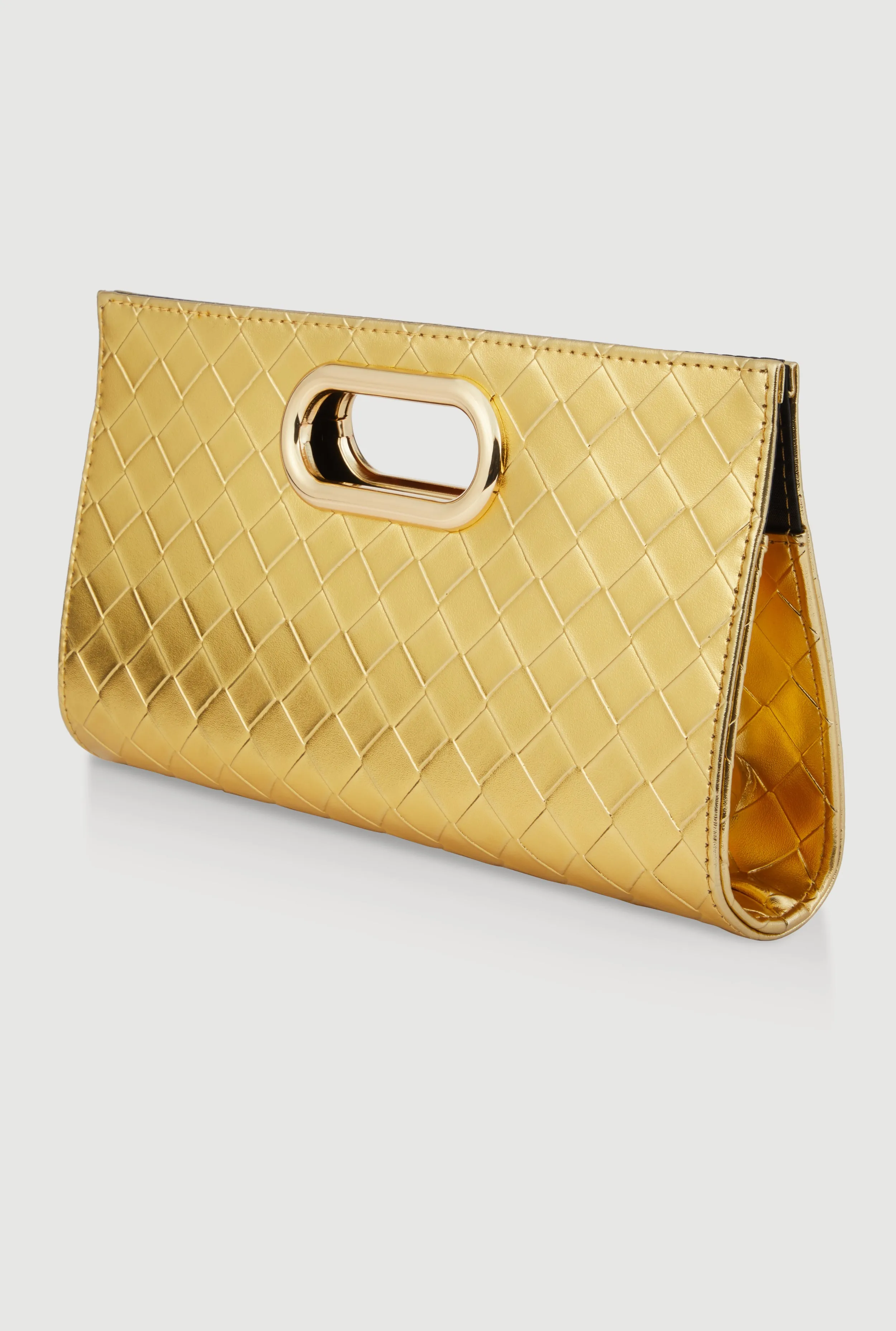 Basketweave Cut Out Handle Clutch sold by Rainbow product image thumbnail 3