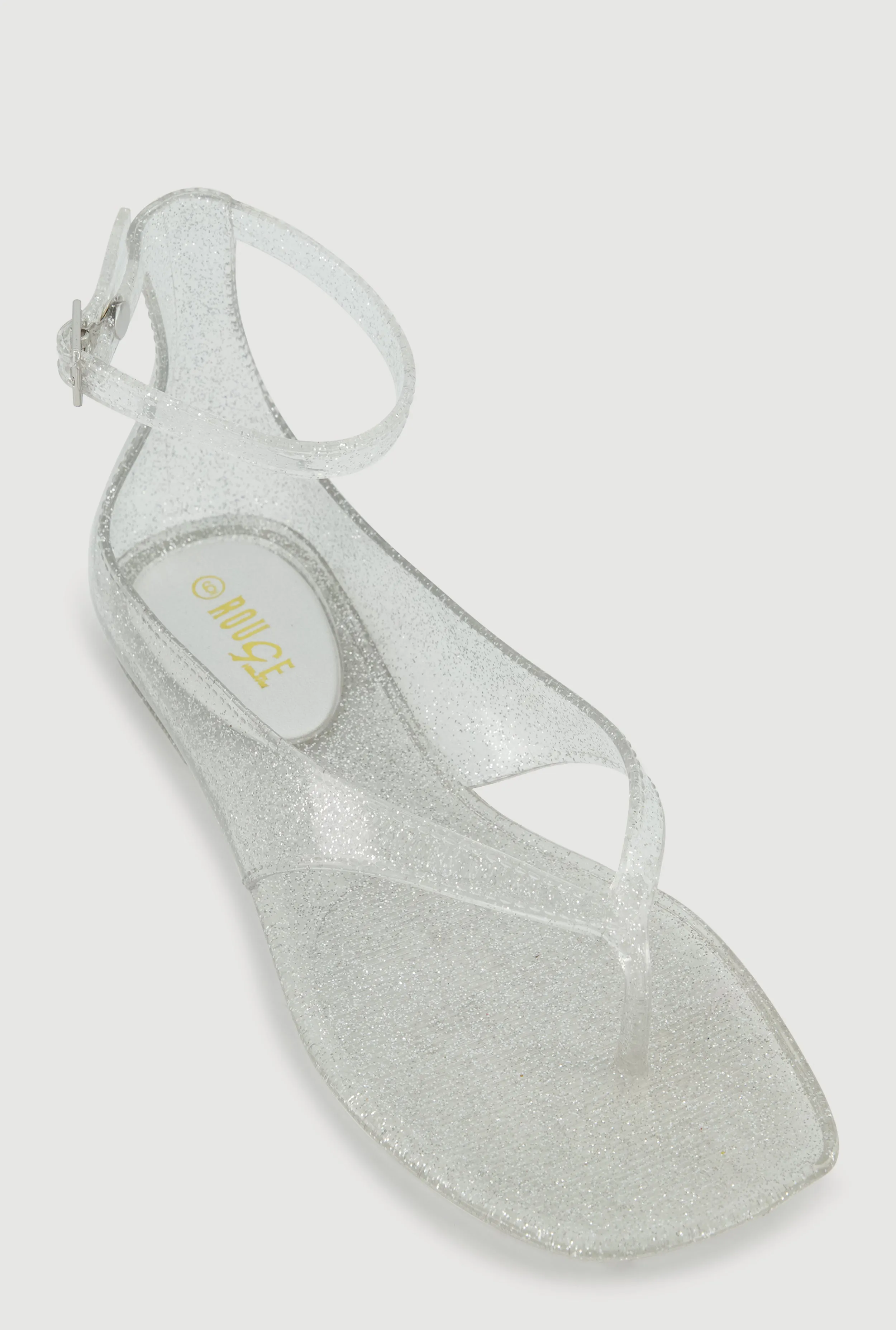 Jelly Buckle Strap Open Toe Thong Sandals sold by Rainbow