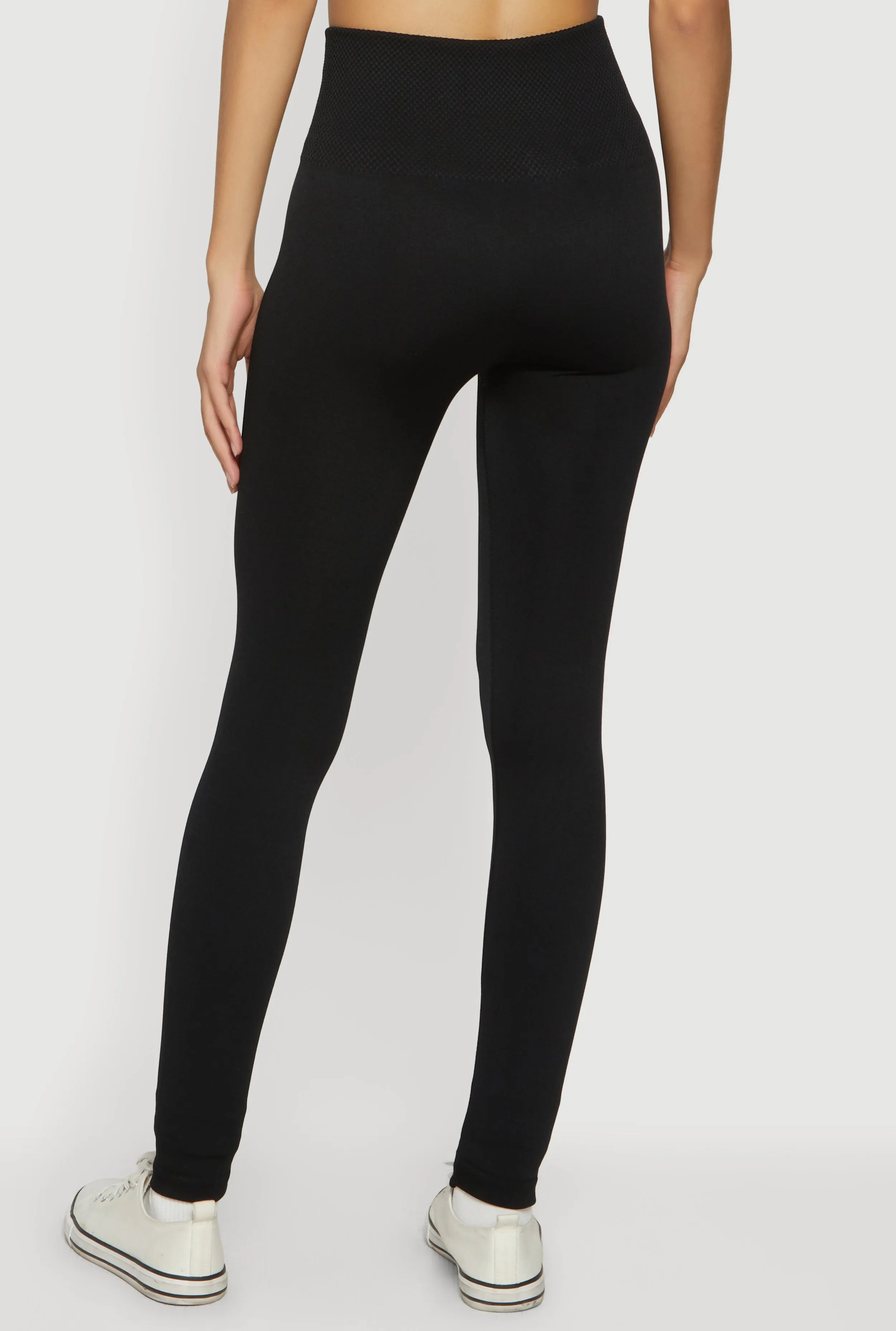 High Waisted Waffle Knit Fleece Lined Leggings sold by Rainbow product image thumbnail 5