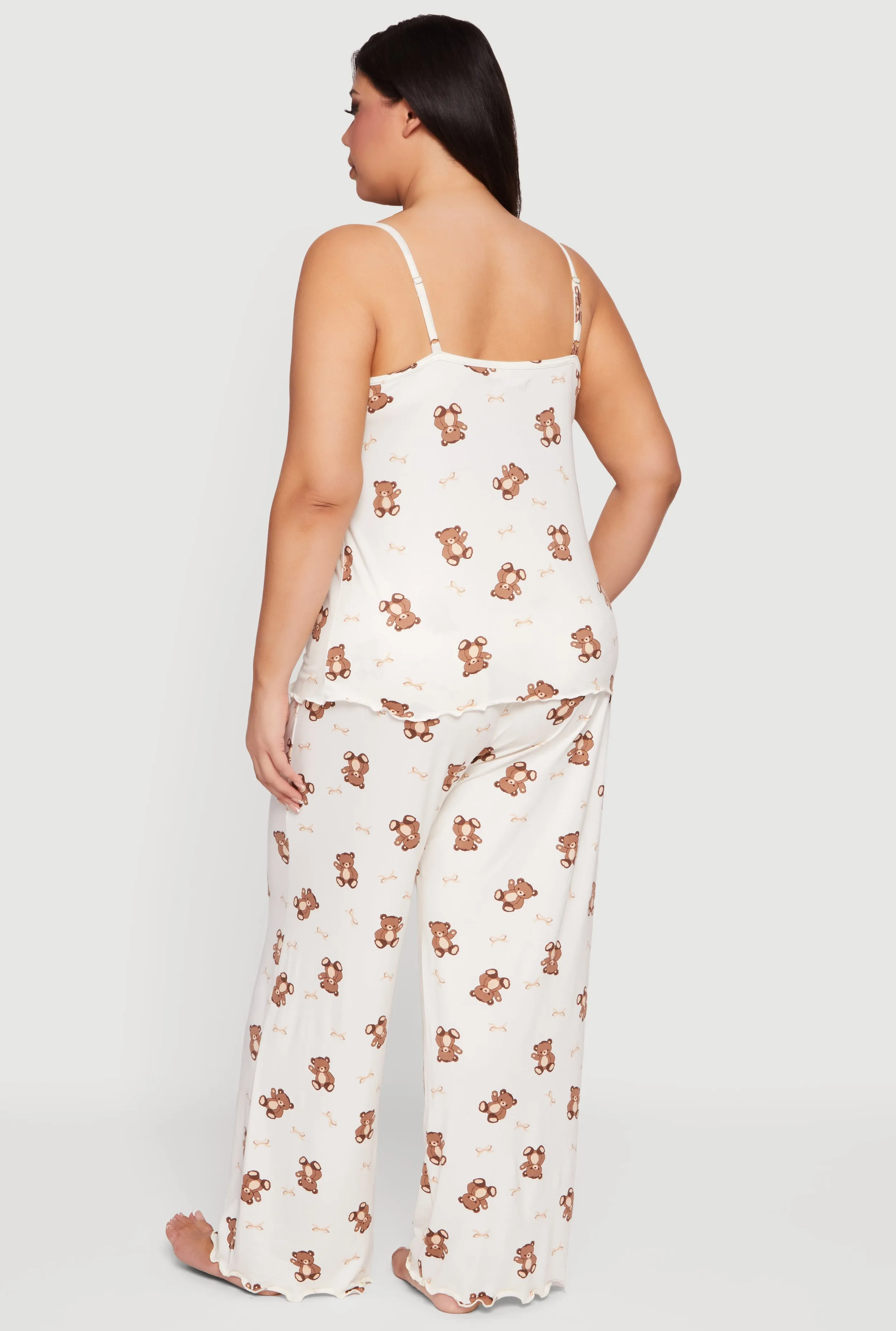 Plus Size Teddy Bear Print Pajama Cami and Pants sold by Rainbow product image thumbnail 2
