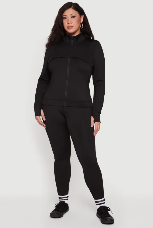 Plus Size Wide Waist Yoga Leggings sold by Rainbow