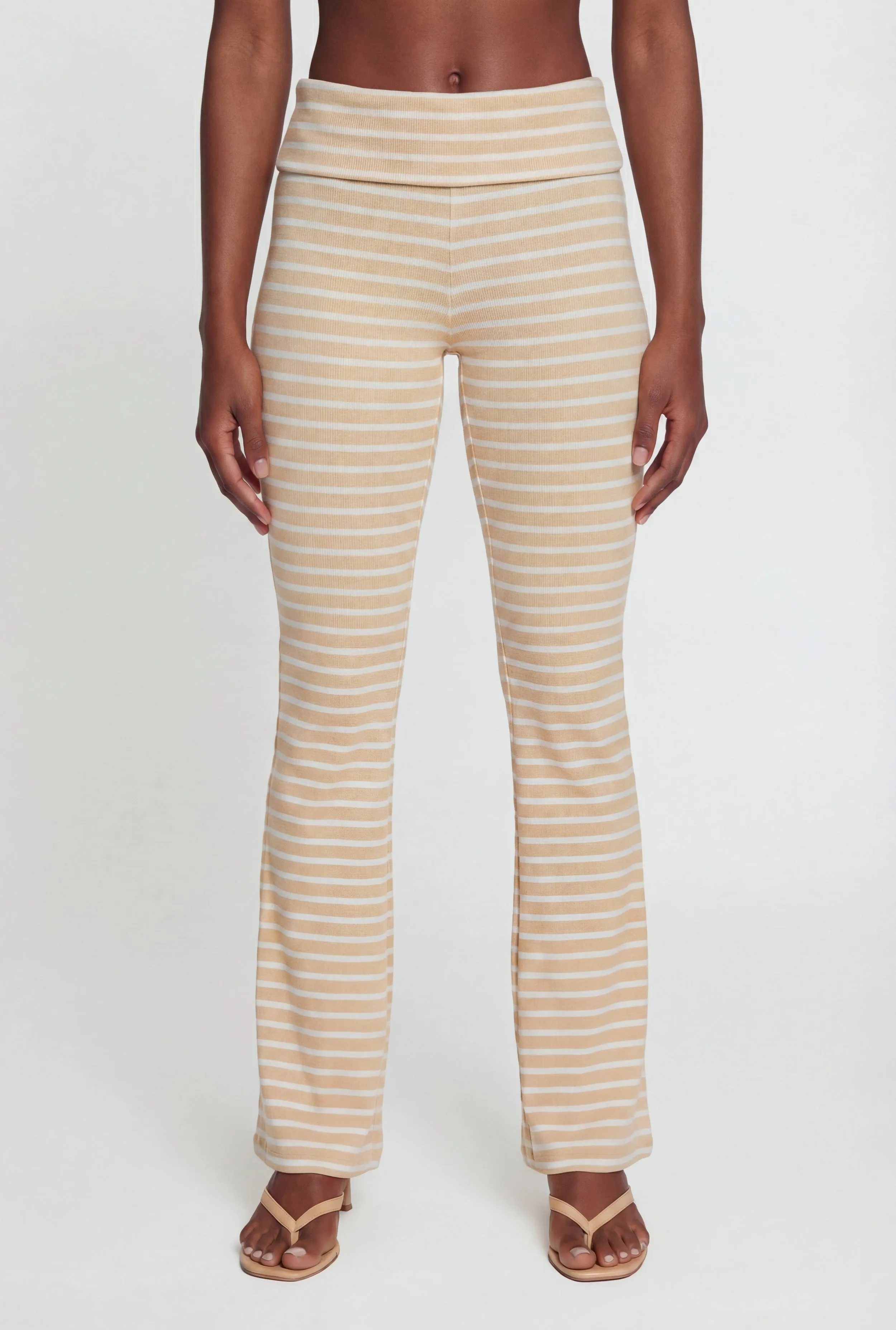 Striped Fold Over Flare Pants sold by Rainbow product image thumbnail 3