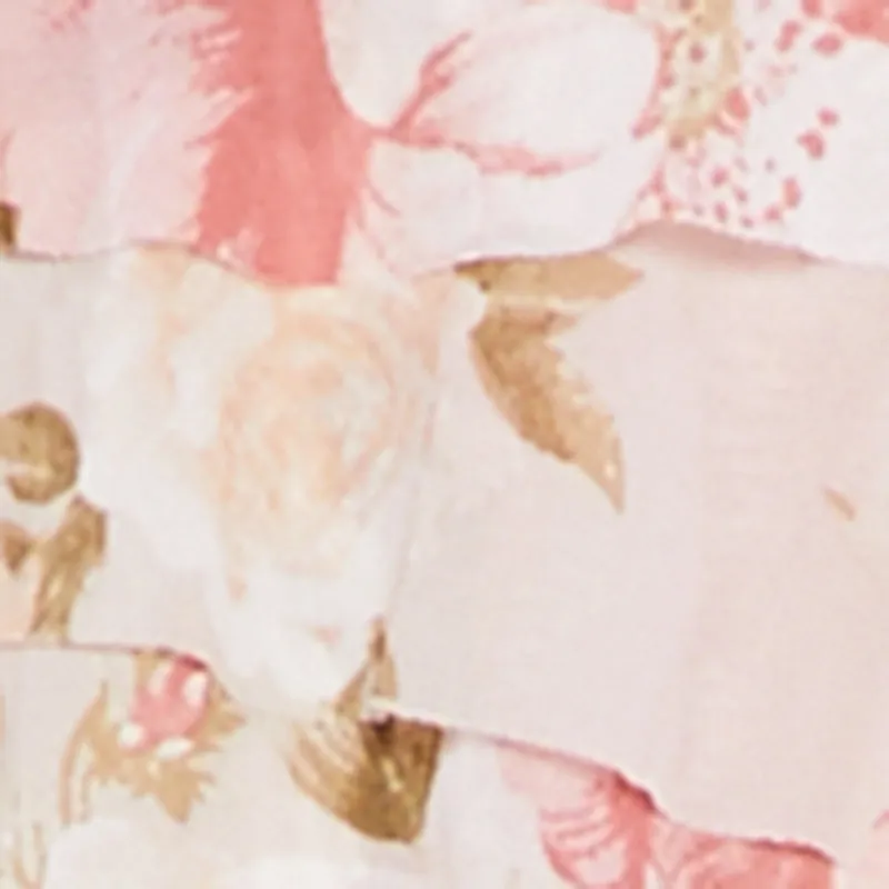 Floral Mesh Ruffle Tiered Cami Mini Dress sold by Rainbow product image thumbnail 4