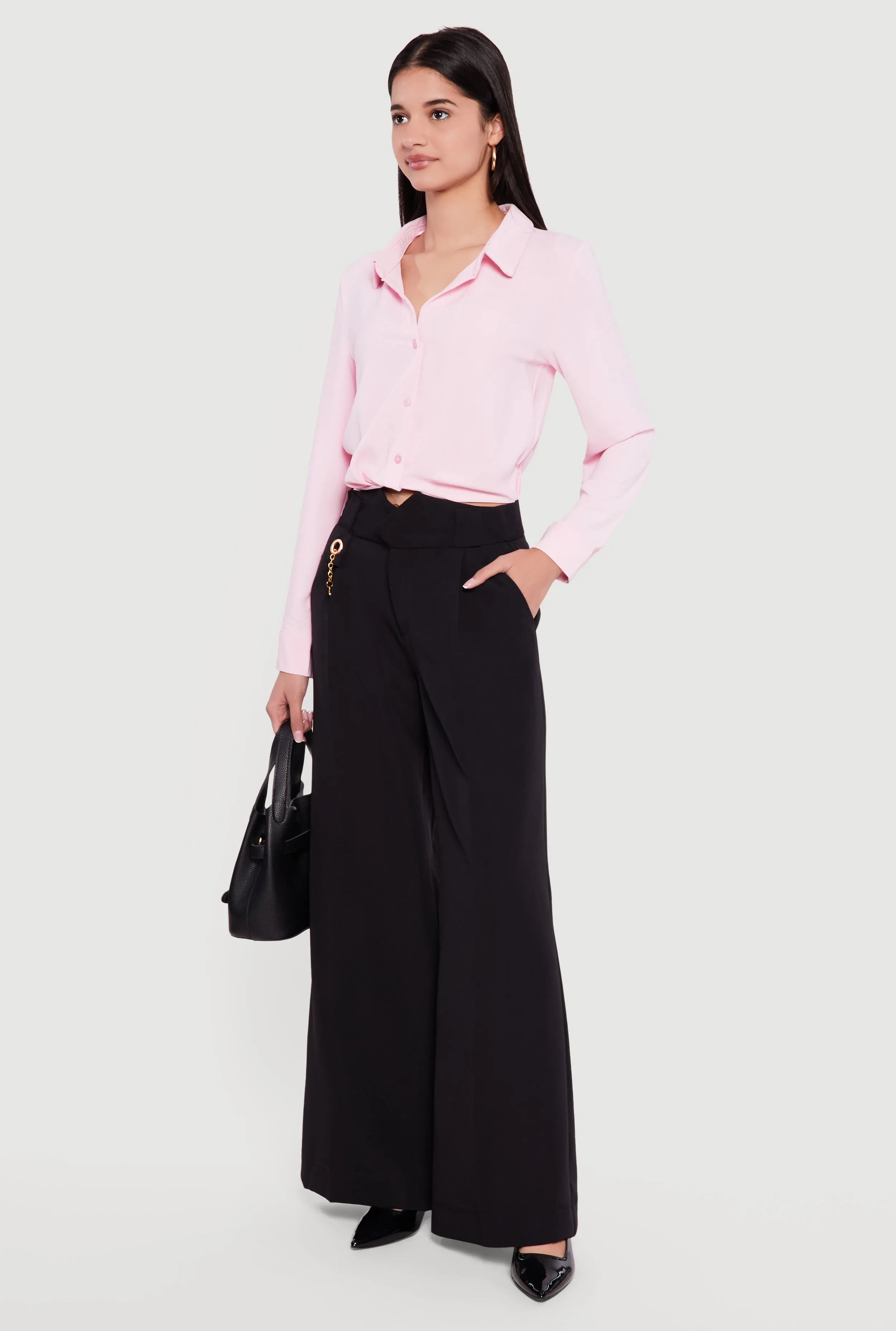 Metallic Detail Wide Leg Palazzo Pants sold by Rainbow product image thumbnail 2