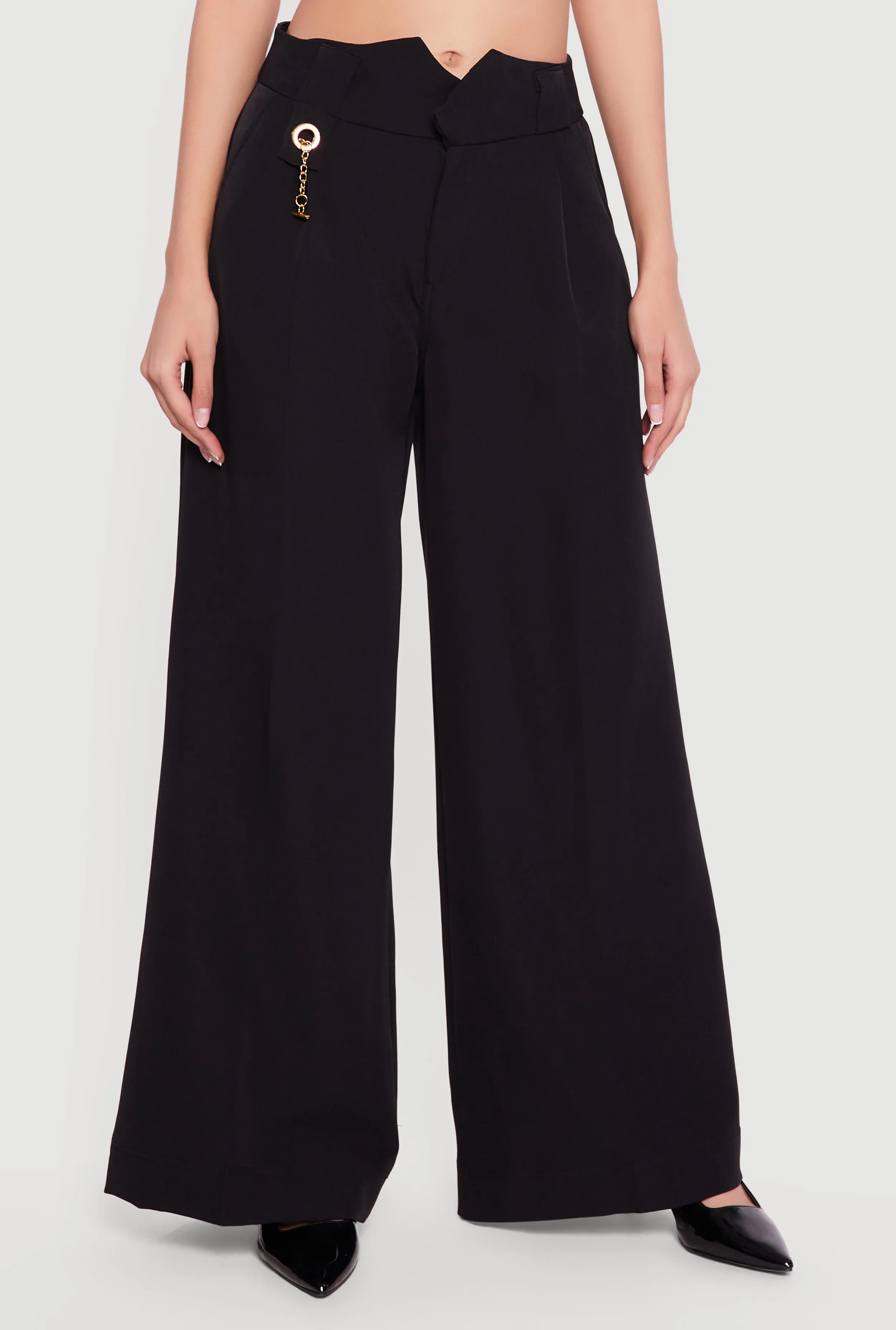 Metallic Detail Wide Leg Palazzo Pants sold by Rainbow product image thumbnail 3