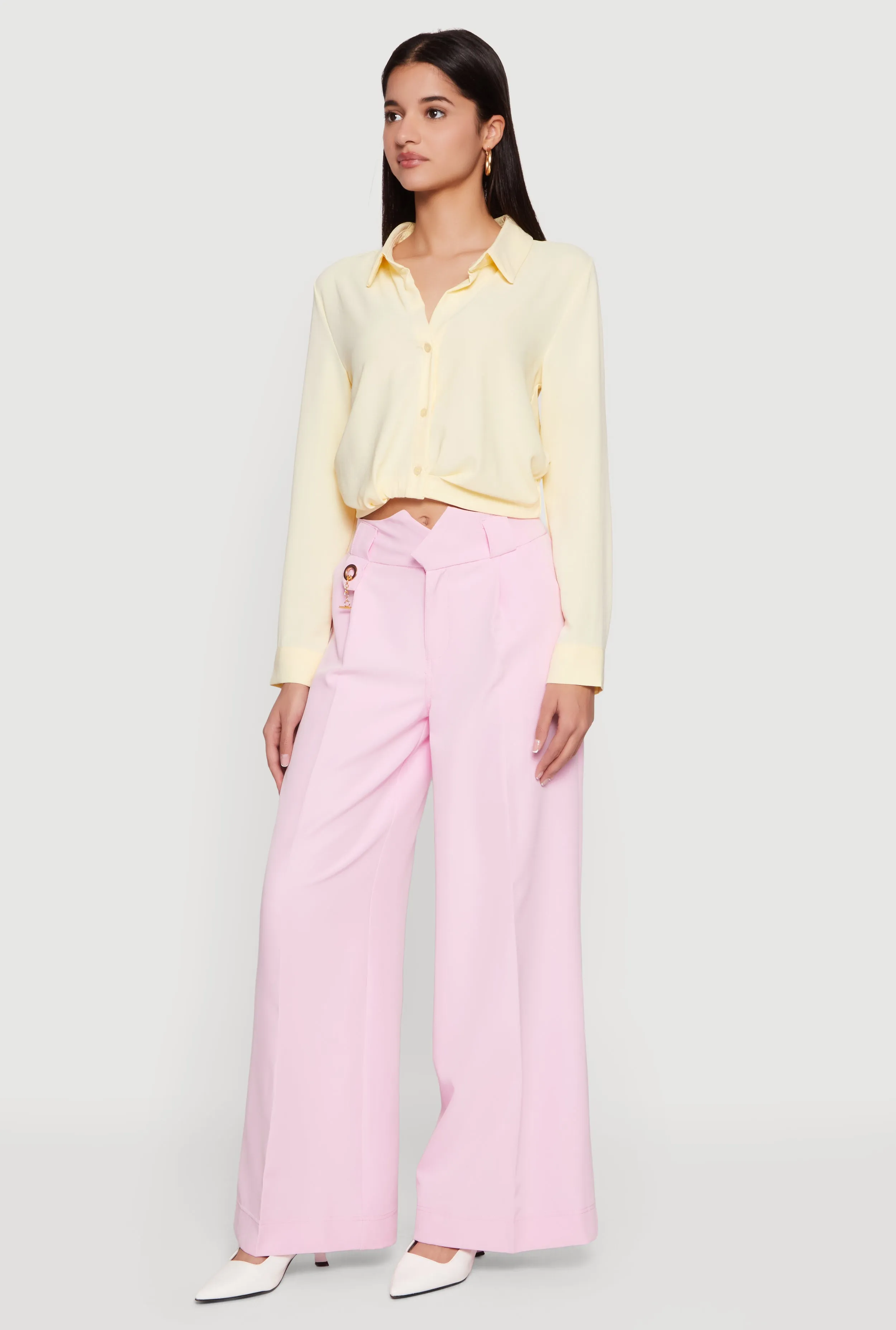 Metallic Detail Wide Leg Palazzo Pants sold by Rainbow product image thumbnail 2