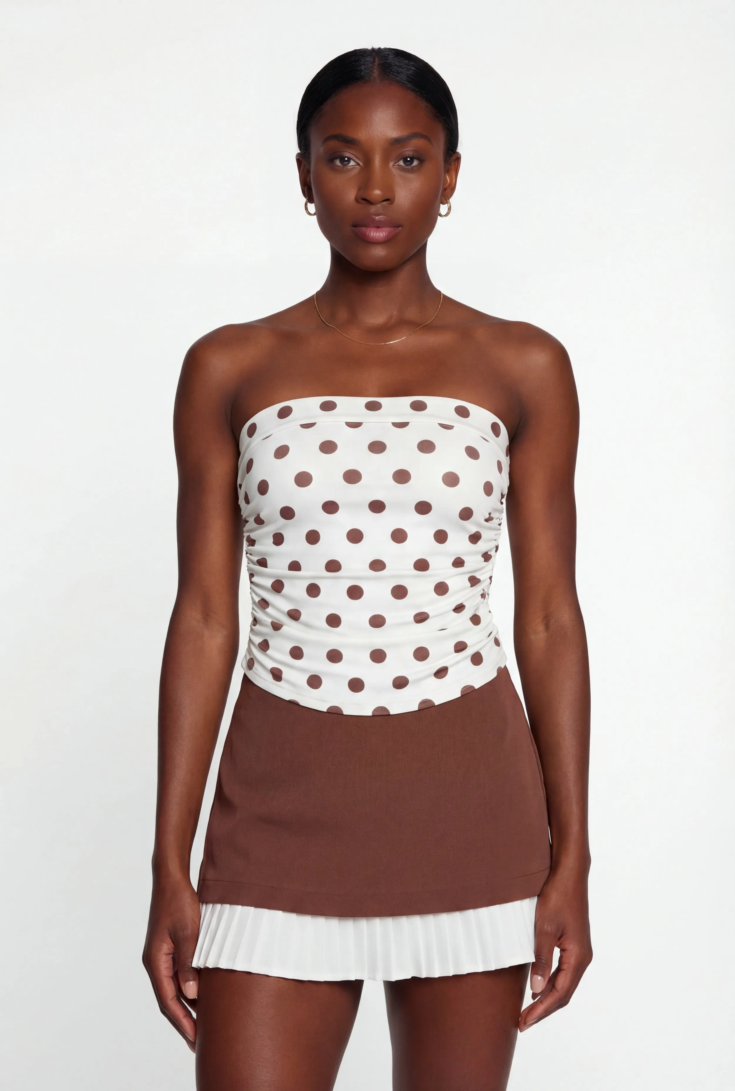 Patterned Ruched Side Tube Top sold by Rainbow product image thumbnail 2