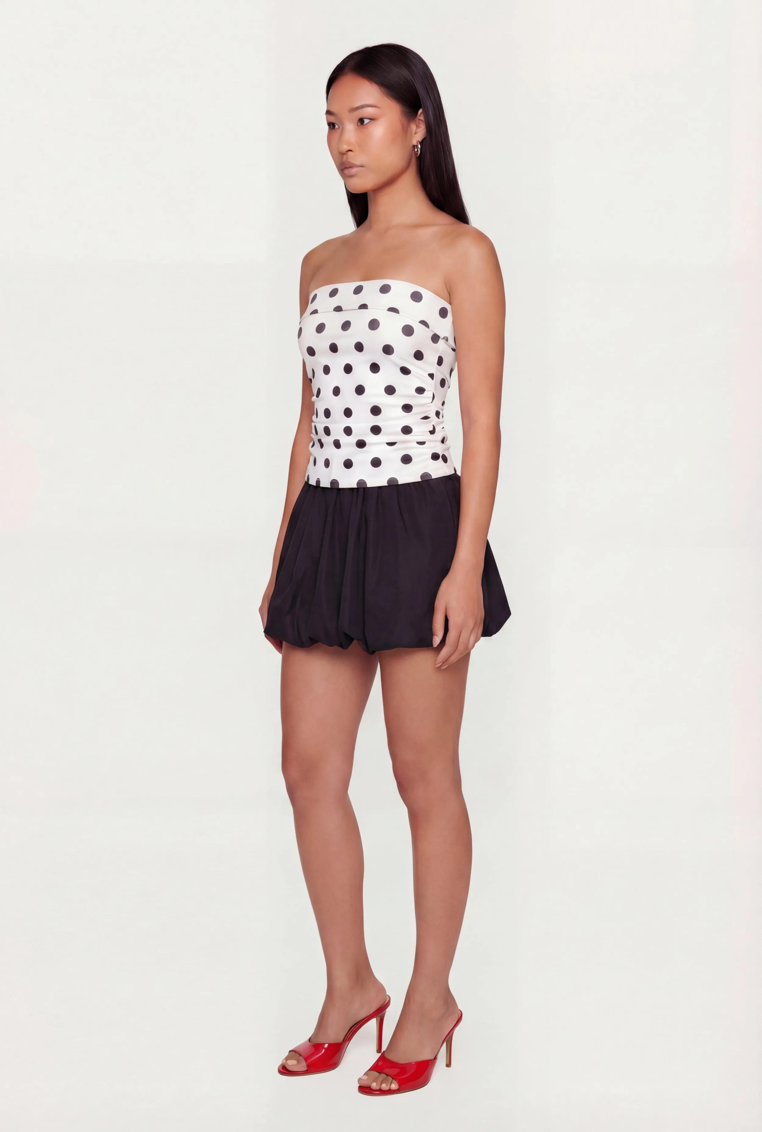 Patterned Ruched Side Tube Top sold by Rainbow product image thumbnail 3