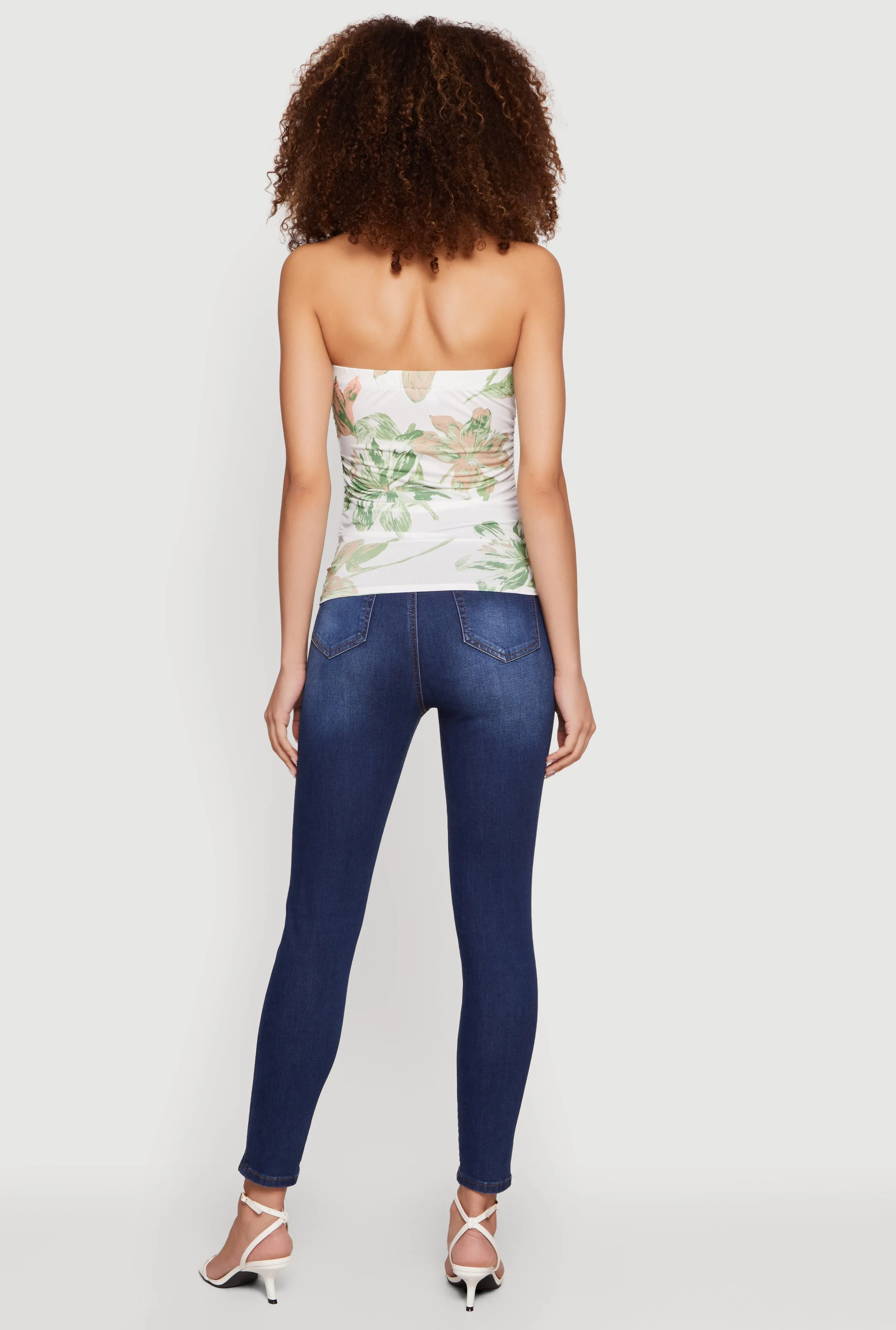 Patterned Ruched Side Tube Top sold by Rainbow product image thumbnail 3