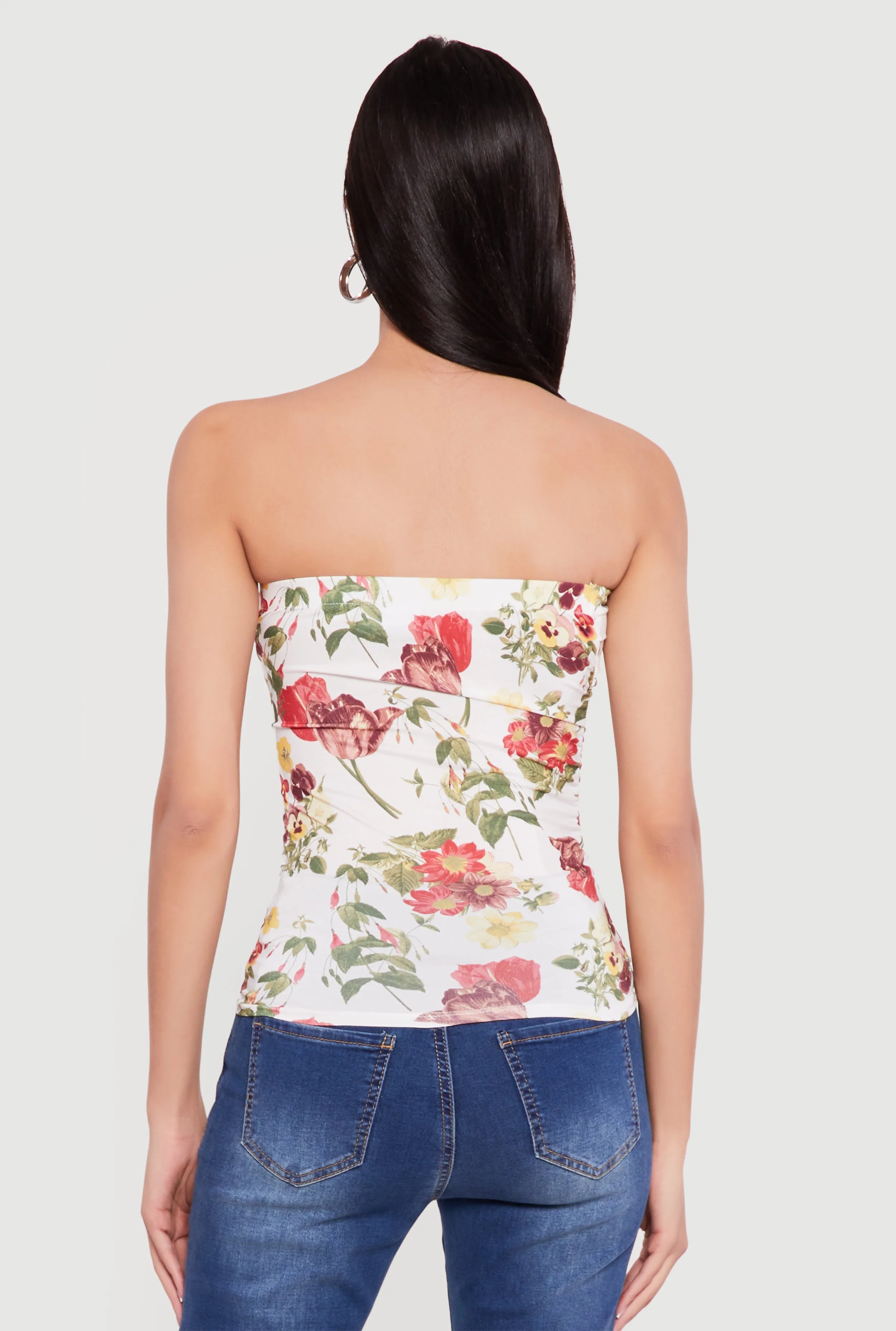 Patterned Ruched Side Tube Top sold by Rainbow product image thumbnail 5