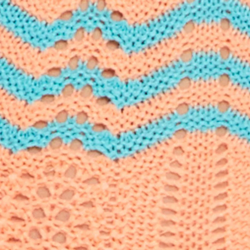 Chevron Stripe Crochet Halter Midi Dress sold by Rainbow product image thumbnail 4