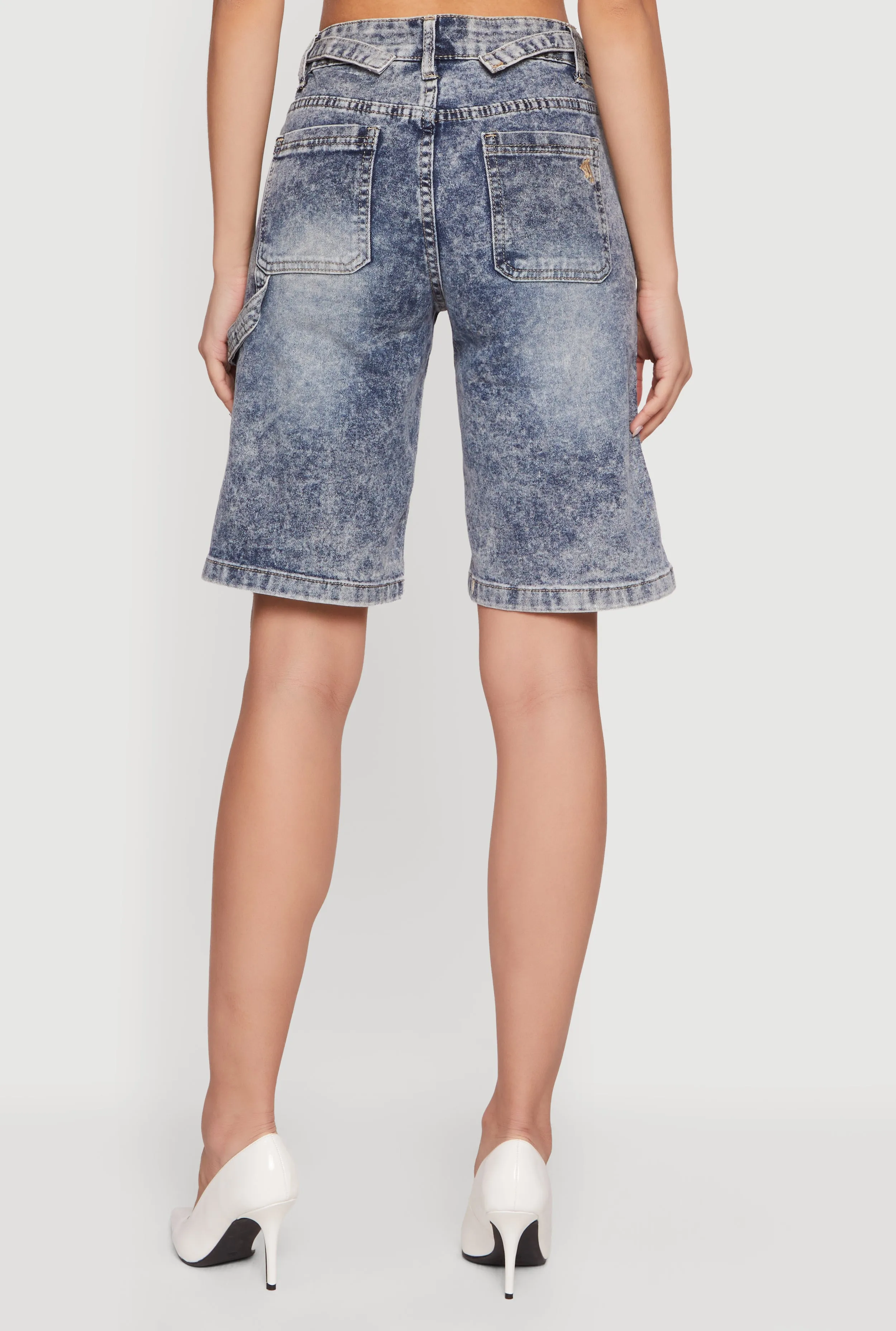 VIP Denim Bermuda Shorts with Strap Detail sold by Rainbow product image thumbnail 5