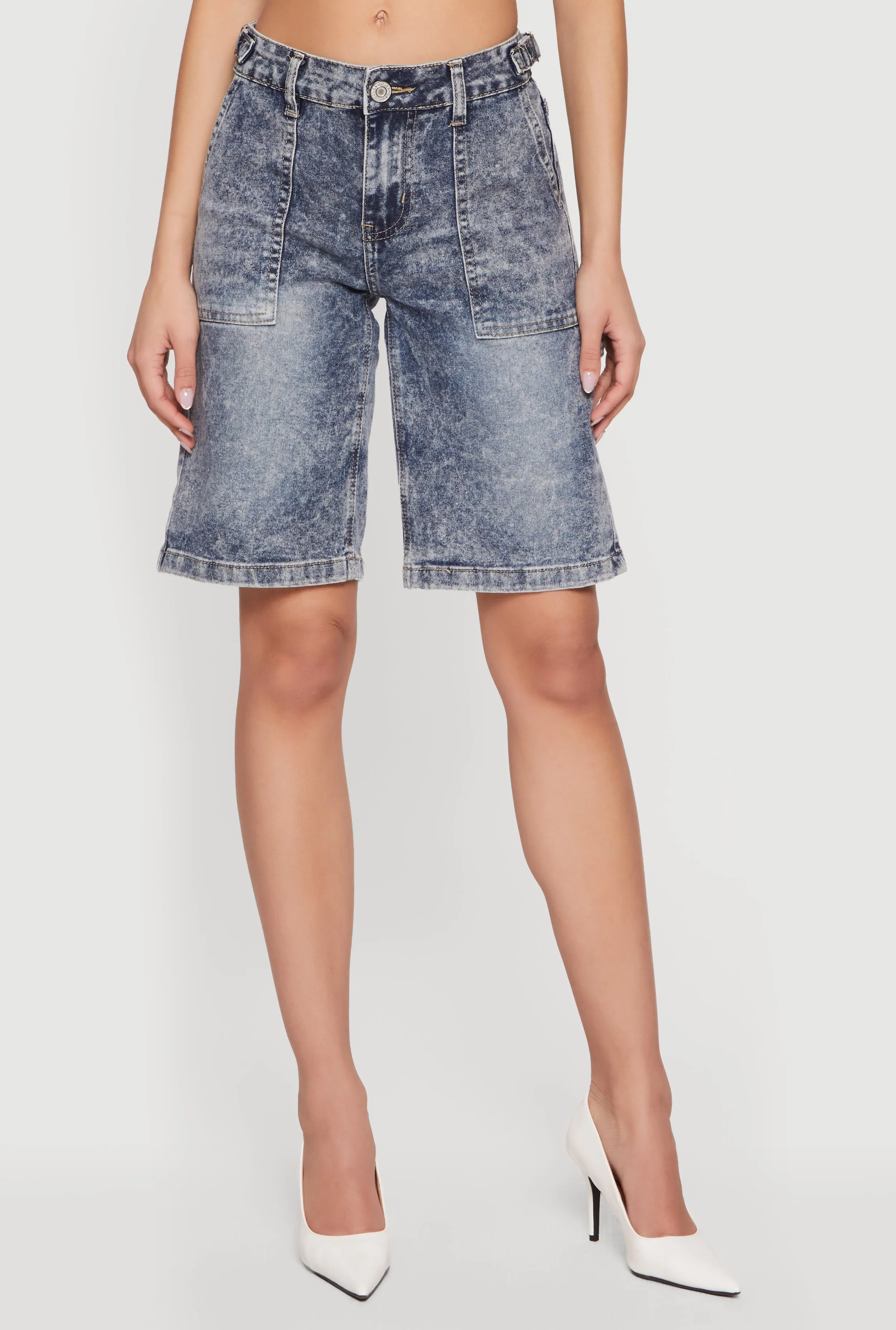 VIP Denim Bermuda Shorts with Strap Detail sold by Rainbow product image thumbnail 3