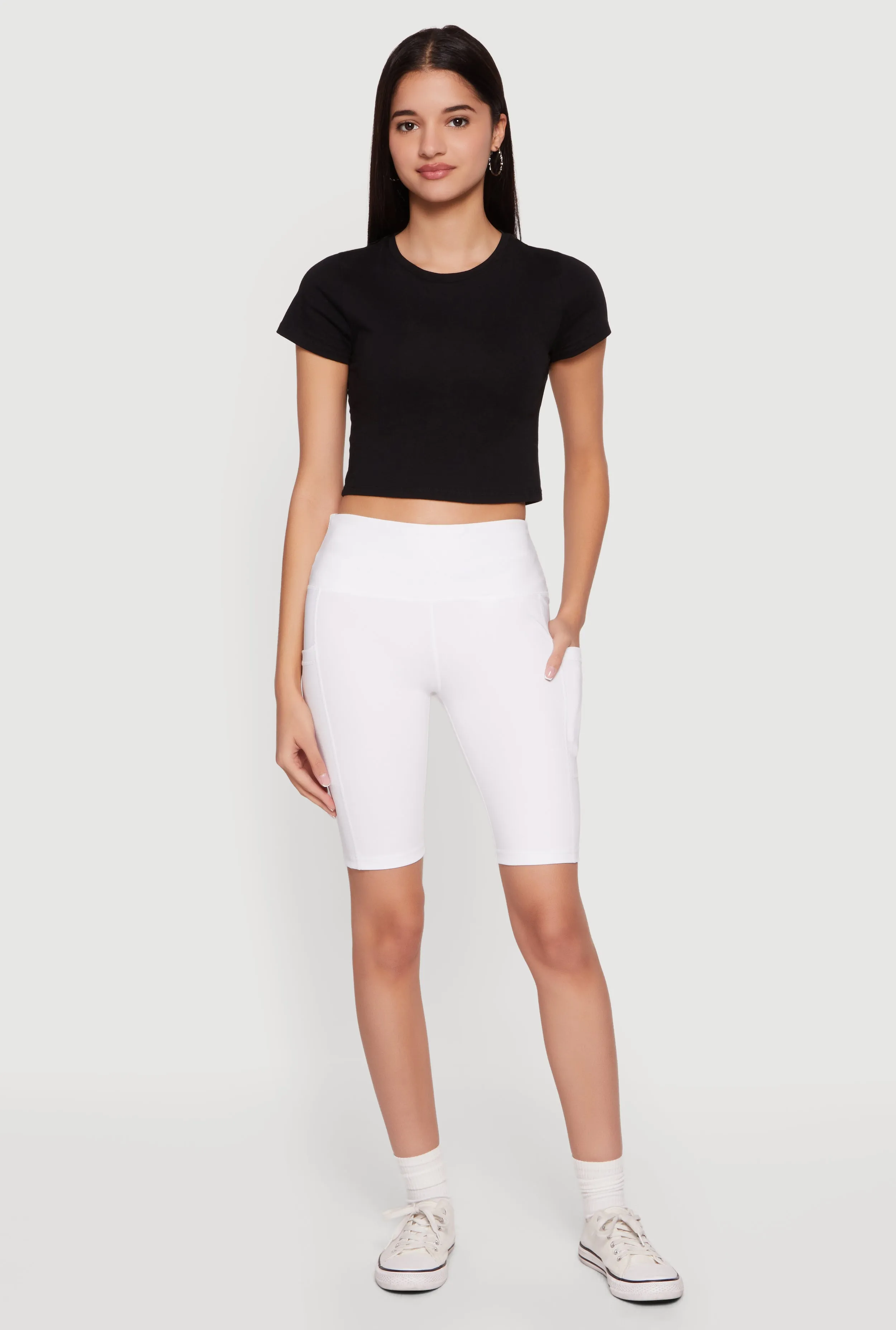 Tummy Tucker Cell Phone Pocket Biker Shorts sold by Rainbow