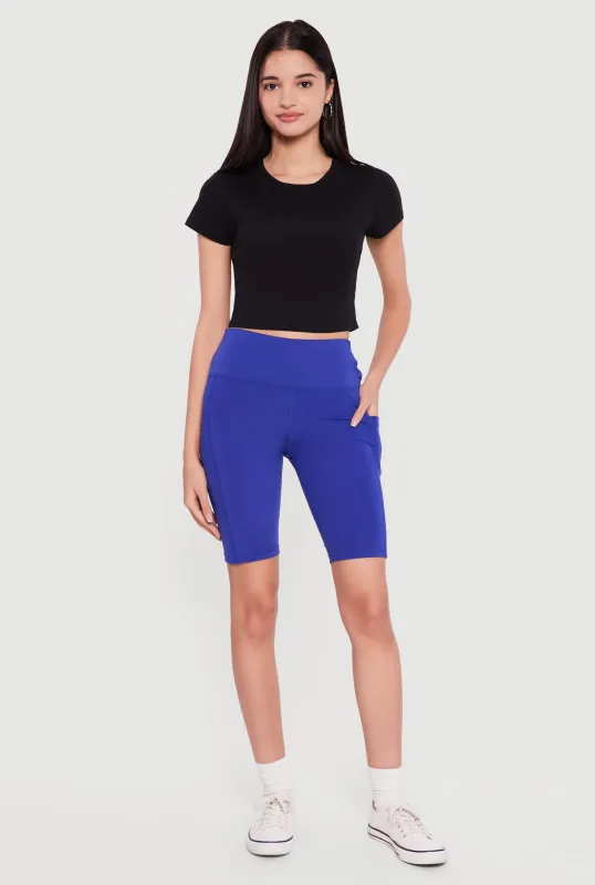 Tummy Tucker Cell Phone Pocket Biker Shorts sold by Rainbow