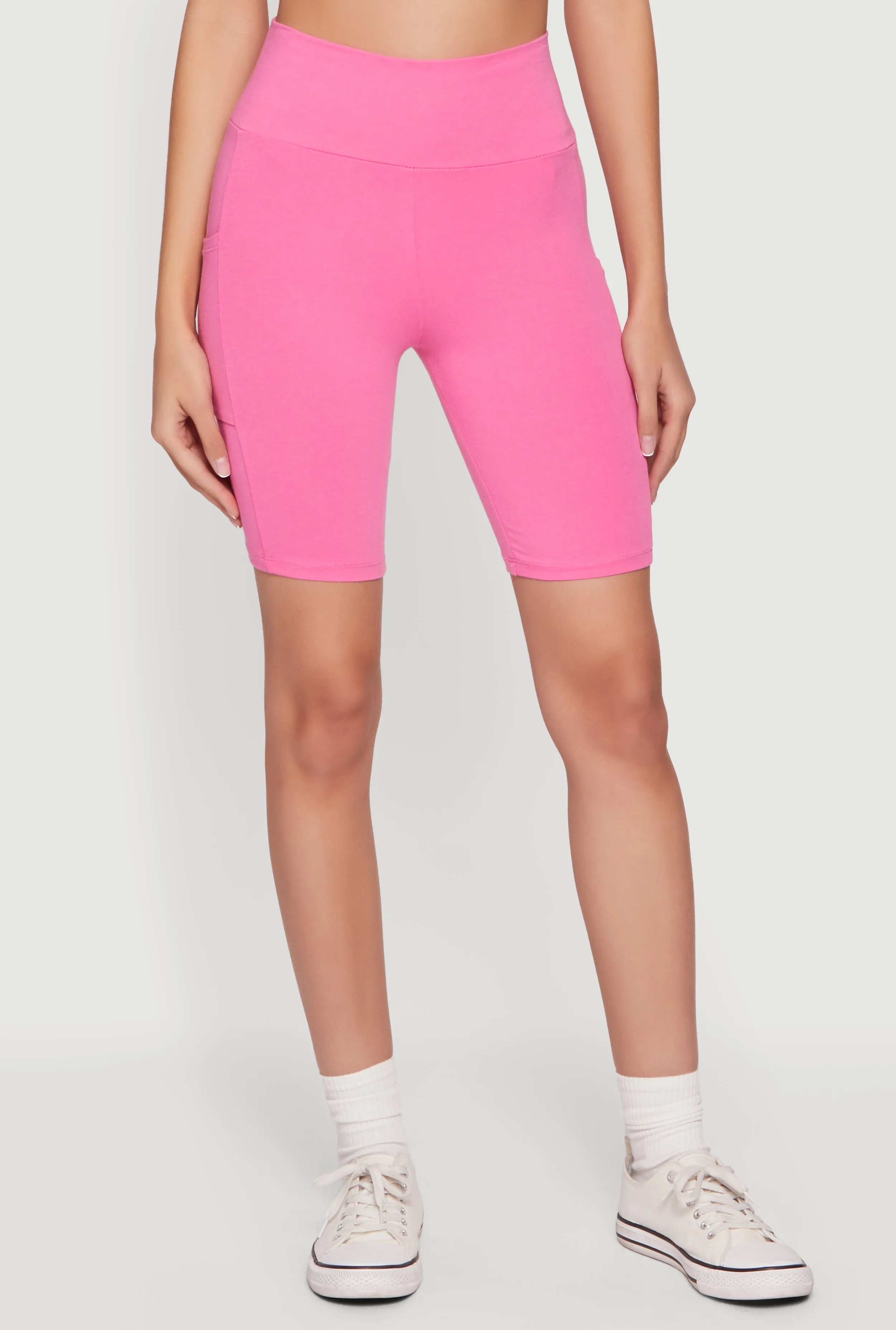 High Waisted Bike Shorts with Cell Phone Pockets sold by Rainbow product image thumbnail 3