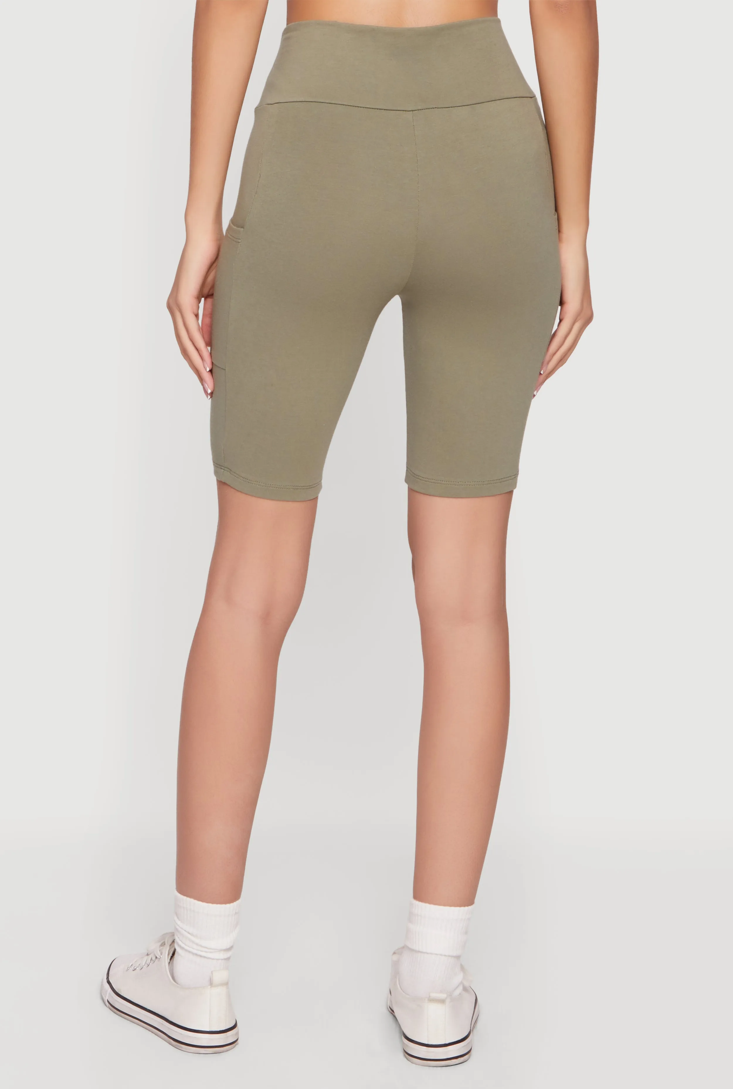 High Waisted Bike Shorts with Cell Phone Pockets sold by Rainbow product image thumbnail 5