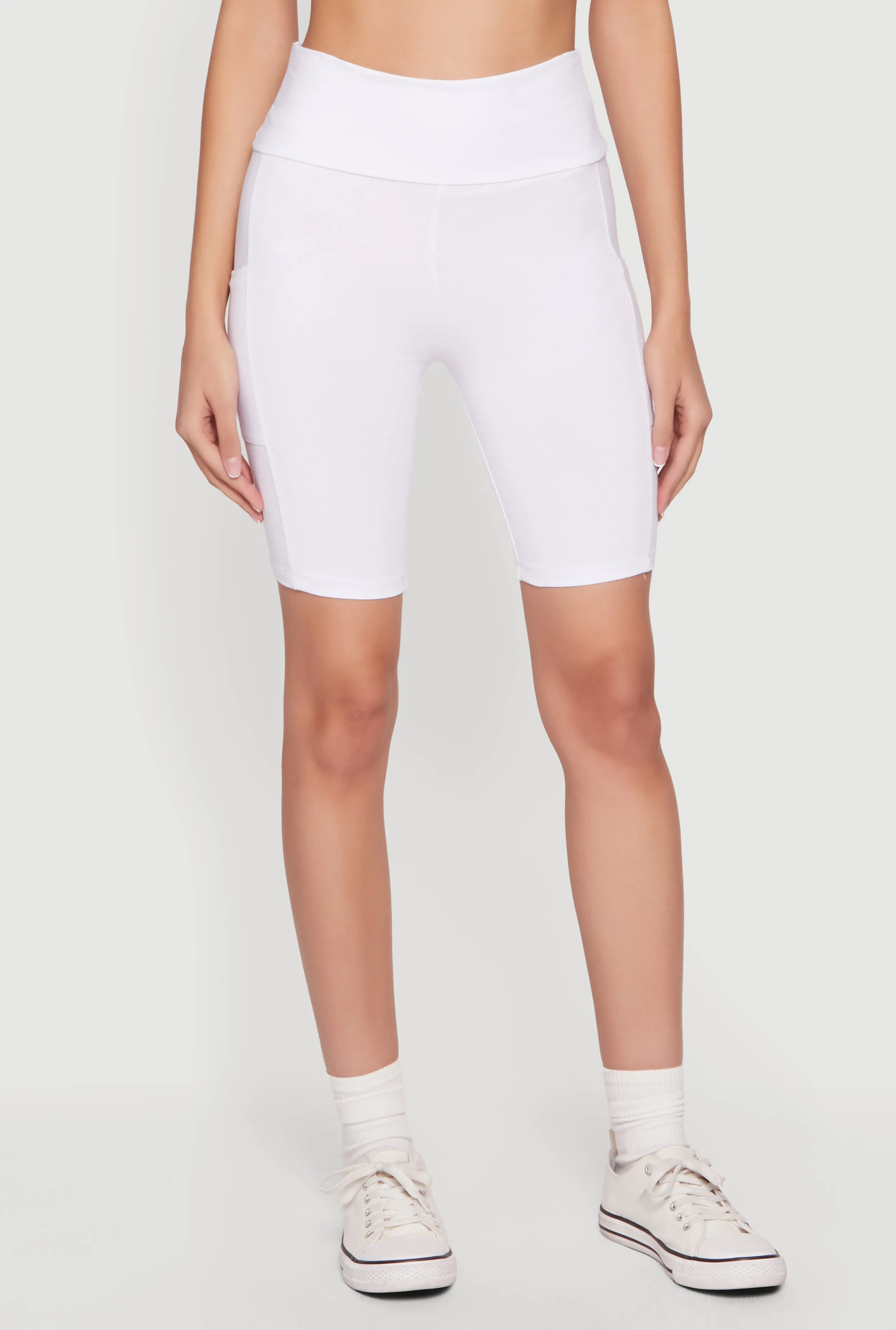 High Waisted Bike Shorts with Cell Phone Pockets sold by Rainbow product image thumbnail 3