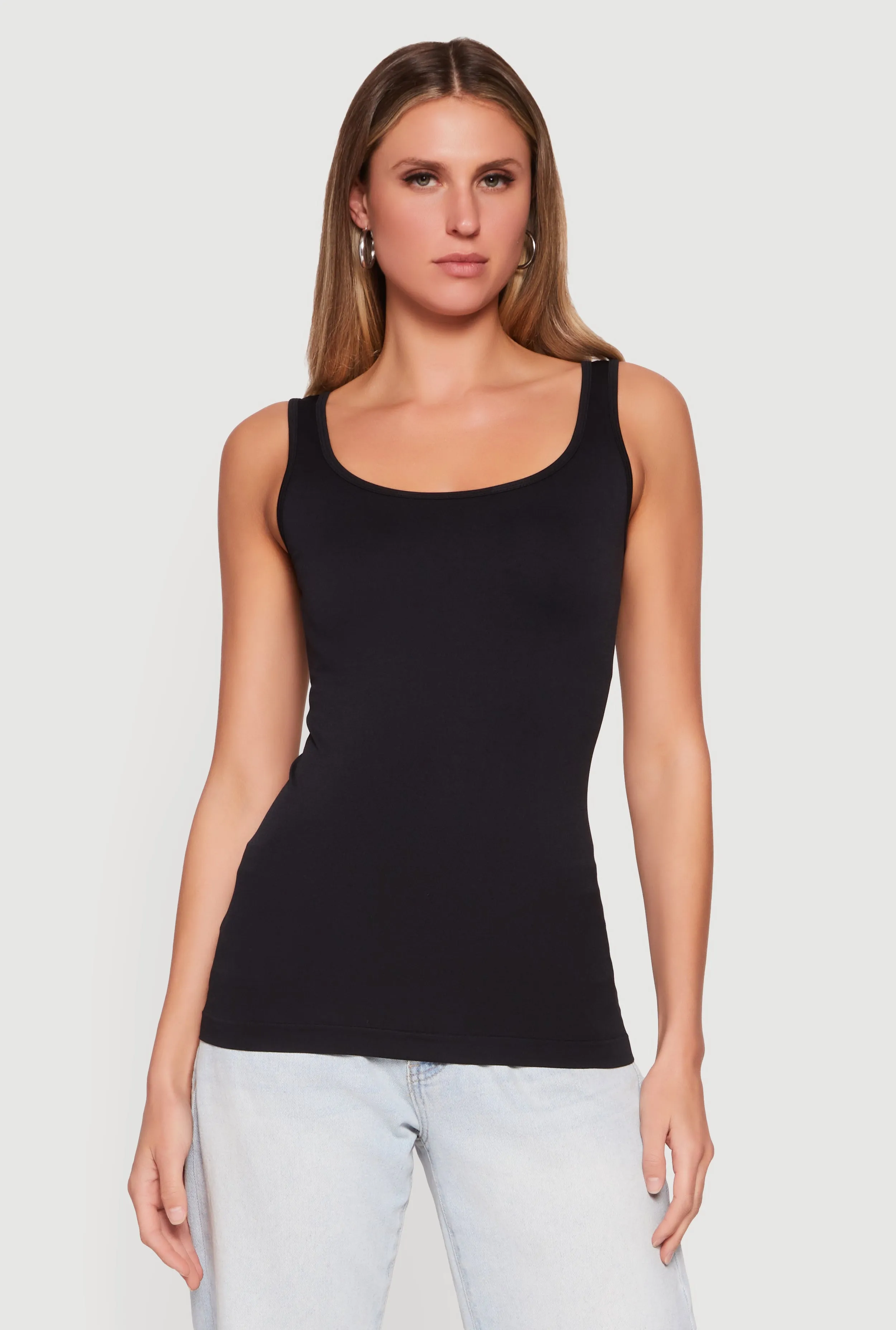 Basic Scoop Neck Tank Top sold by Rainbow product image thumbnail 2