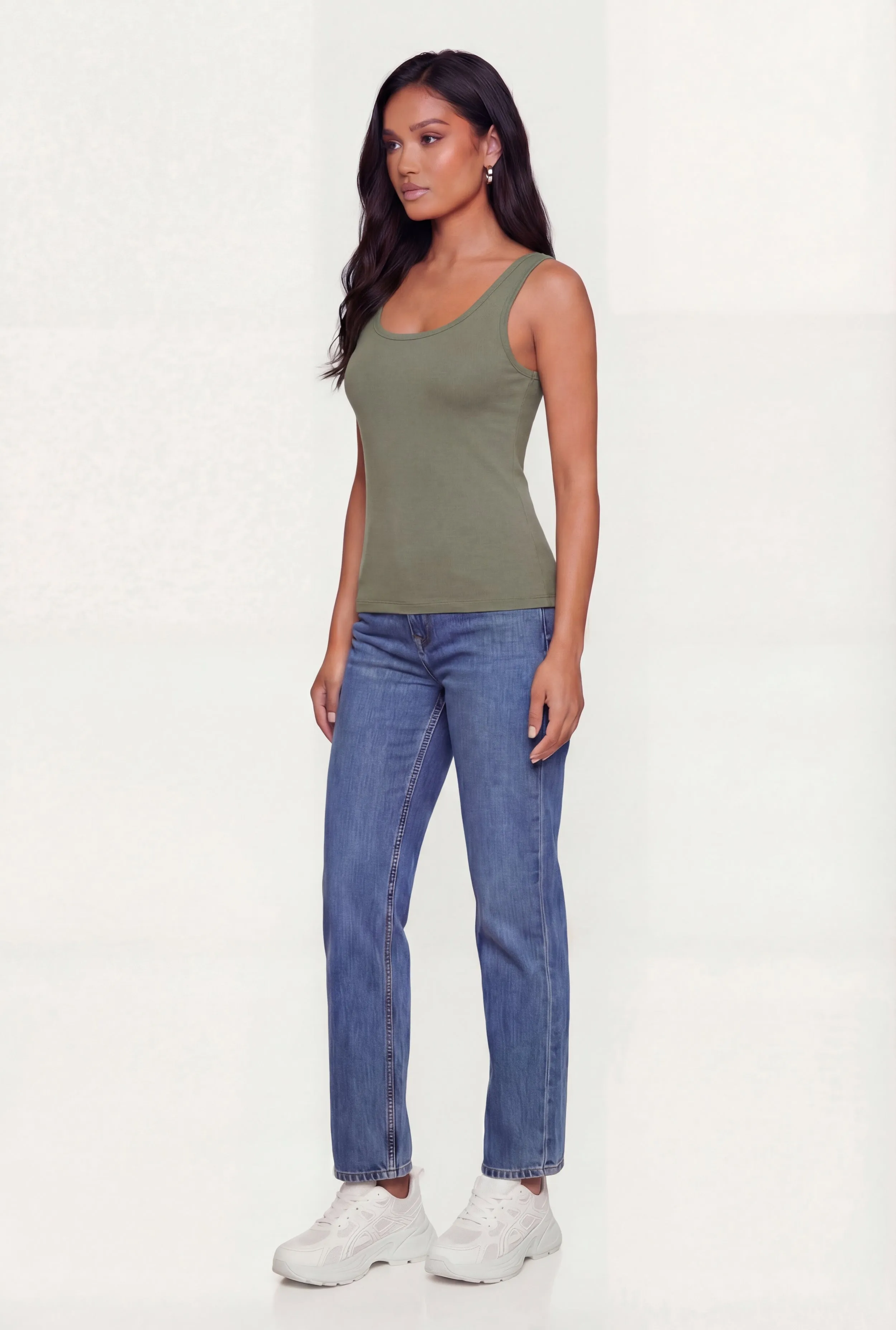 Basic Scoop Neck Tank Top sold by Rainbow product image thumbnail 3