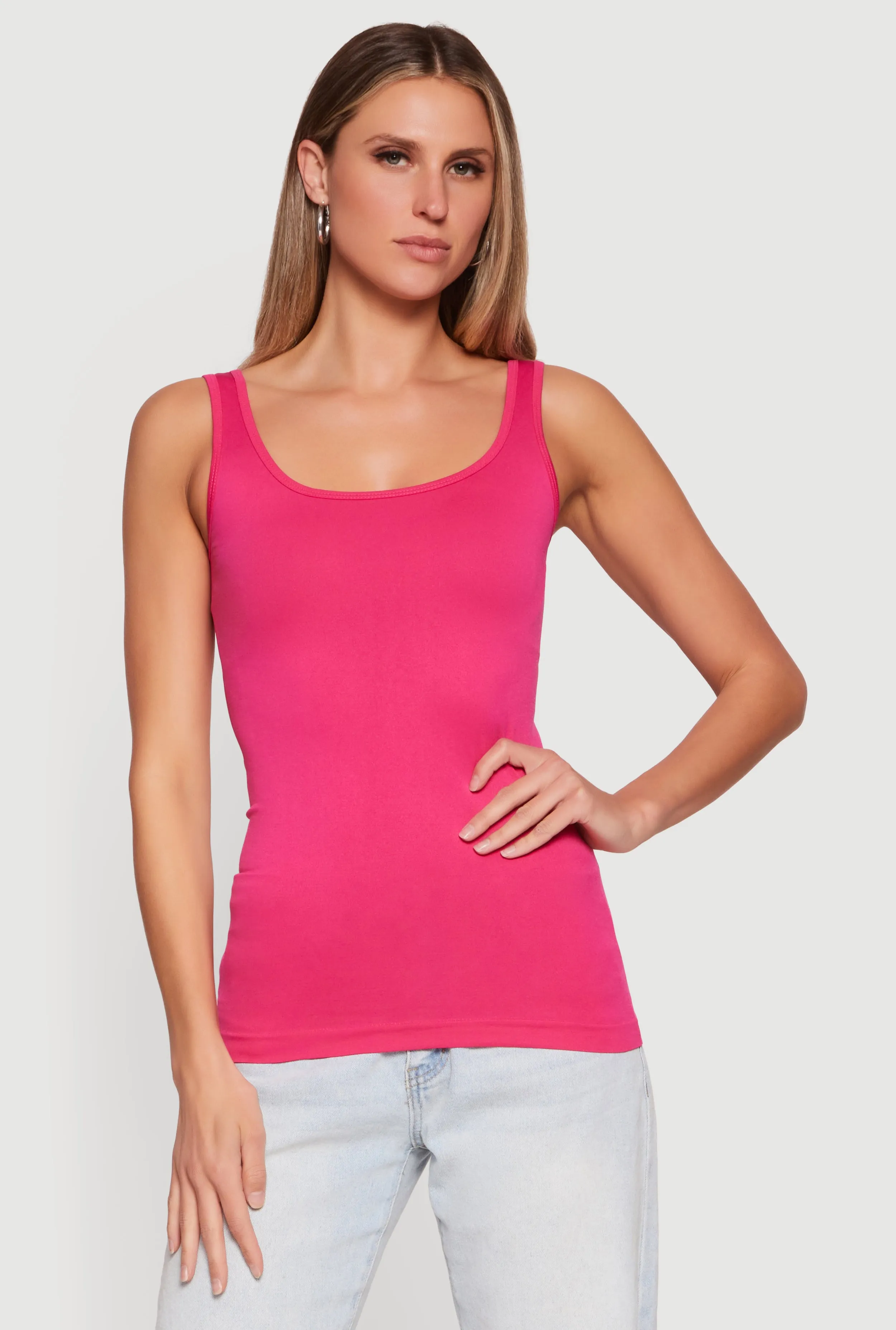 Basic Scoop Neck Tank Top sold by Rainbow product image thumbnail 2