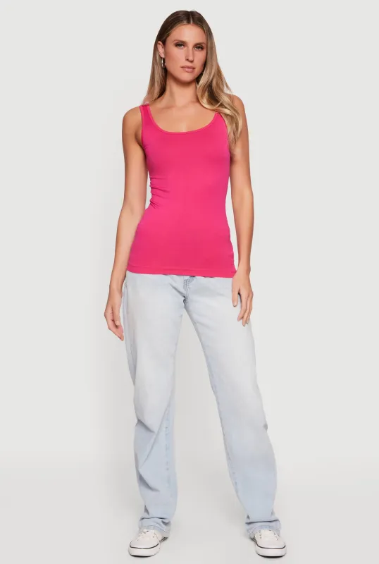 Basic Scoop Neck Tank Top sold by Rainbow