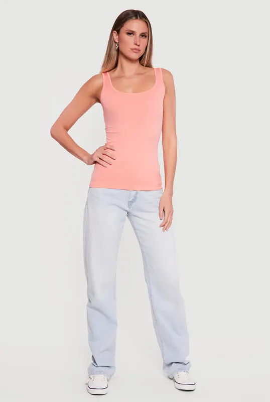 Basic Scoop Neck Tank Top sold by Rainbow