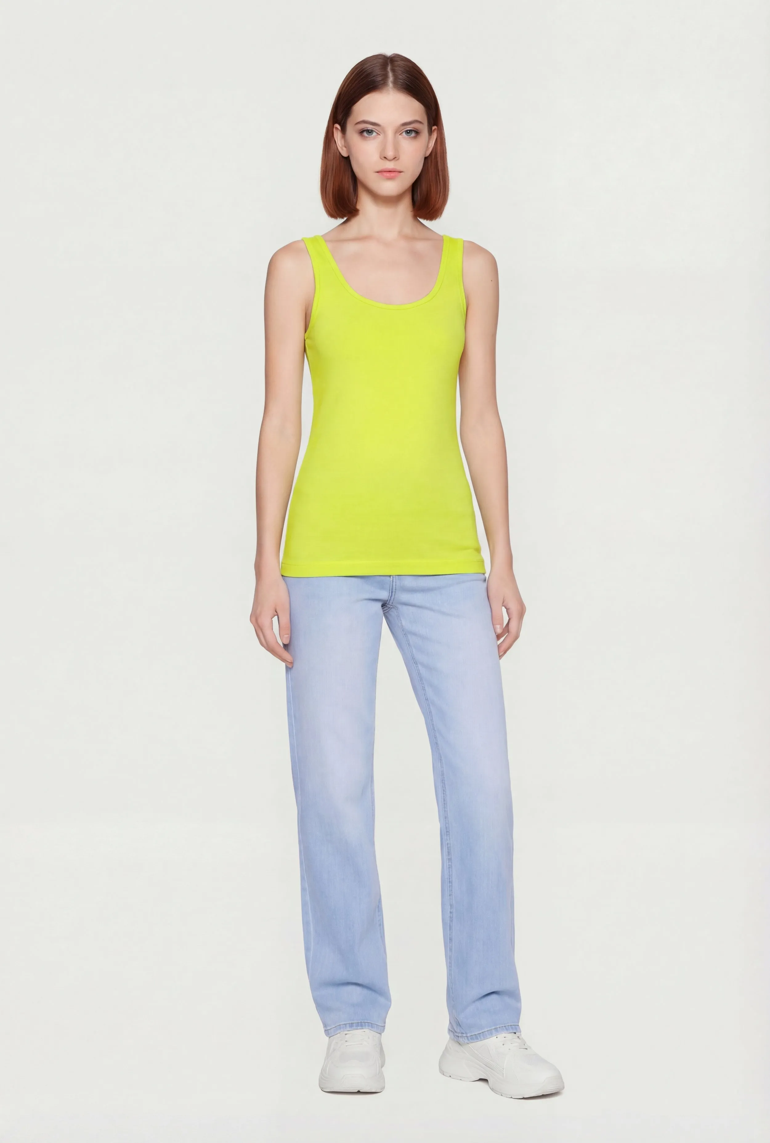 Basic Scoop Neck Tank Top sold by Rainbow