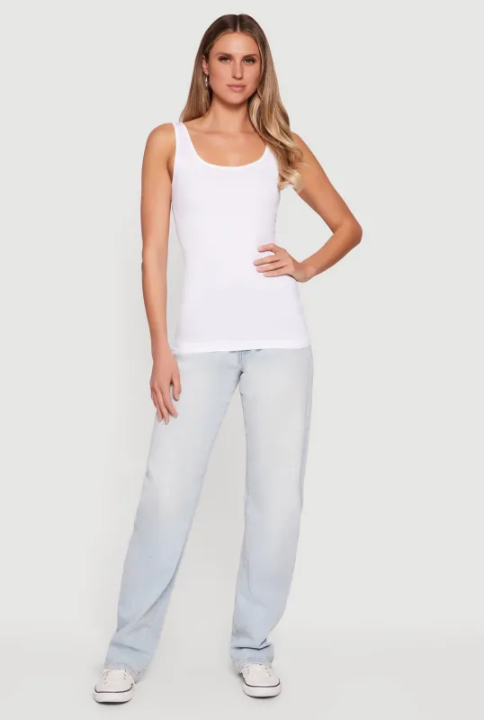 Basic Scoop Neck Tank Top sold by Rainbow