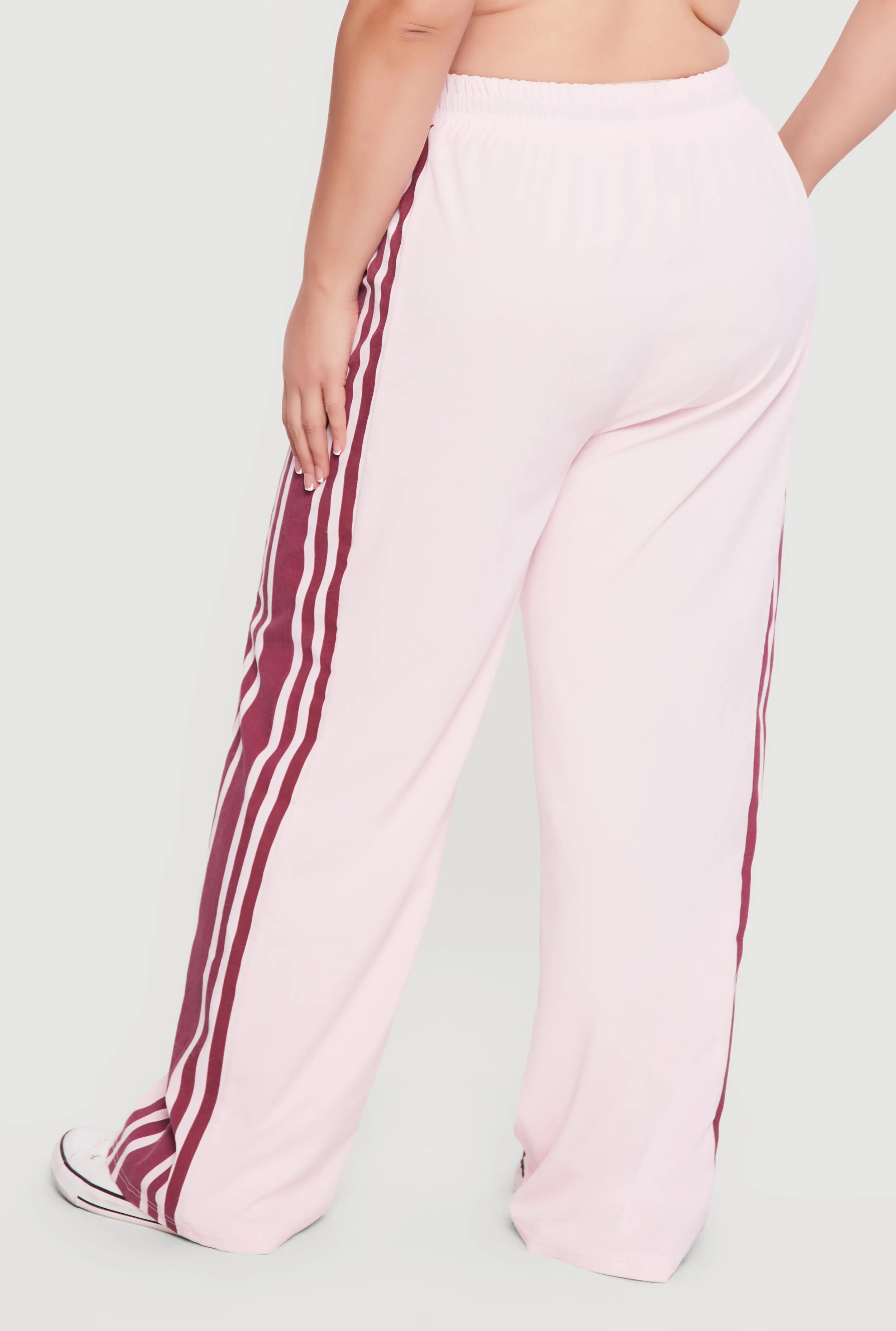 Plus Size Side Stripe Drawstring Waist Track Pants sold by Rainbow product image thumbnail 5